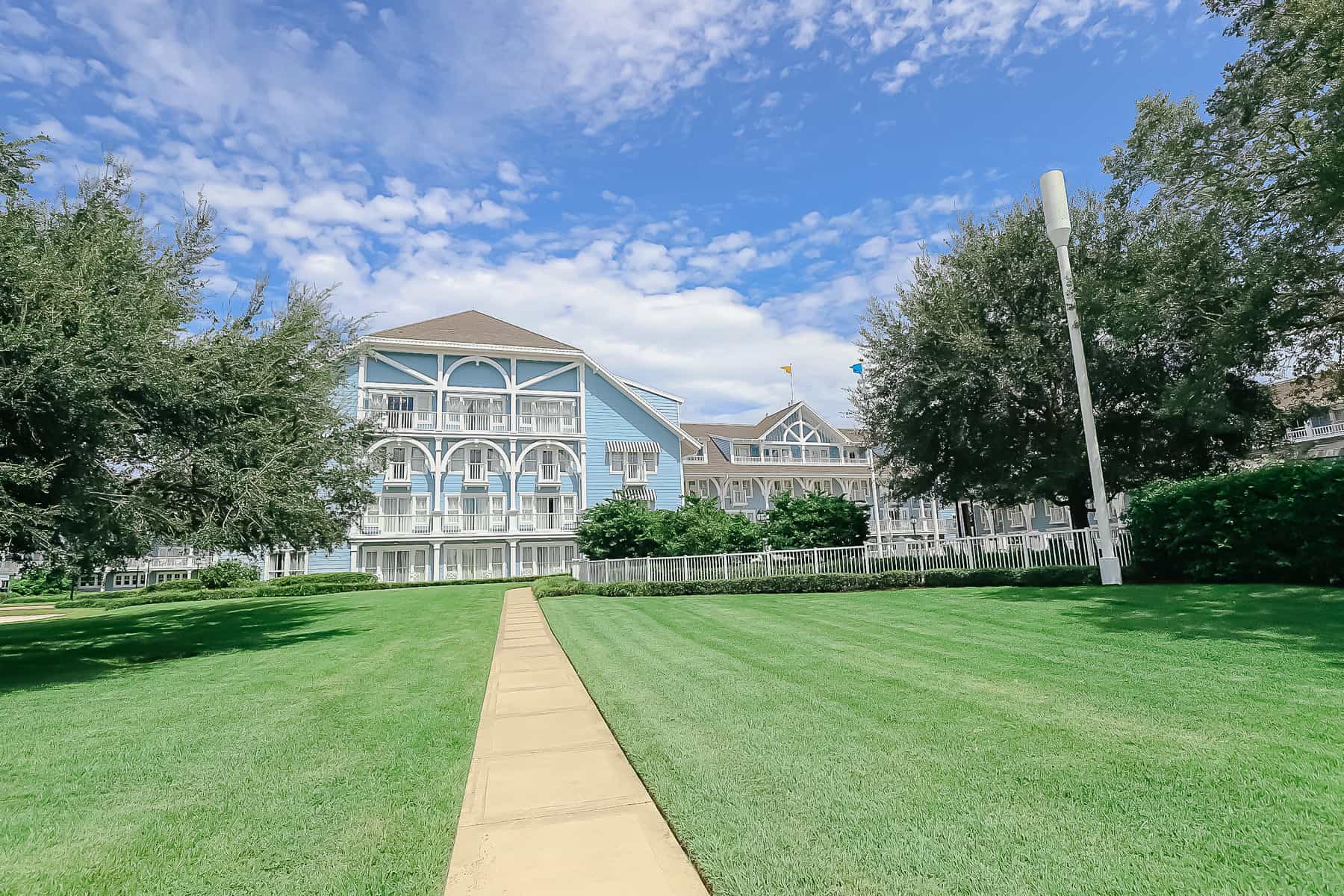 green lawn at Disney's Beach Club