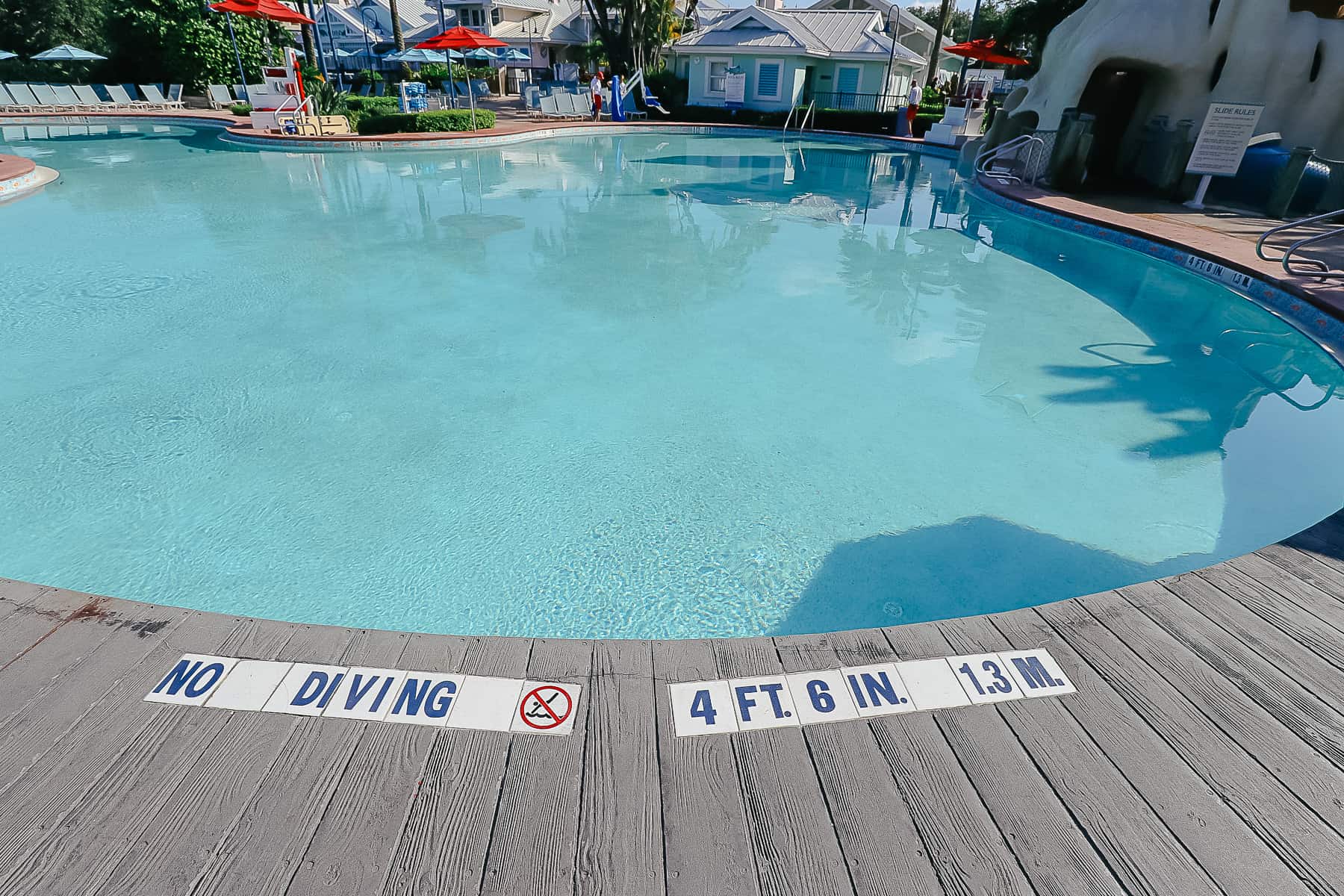 pool depth at Old Key West 