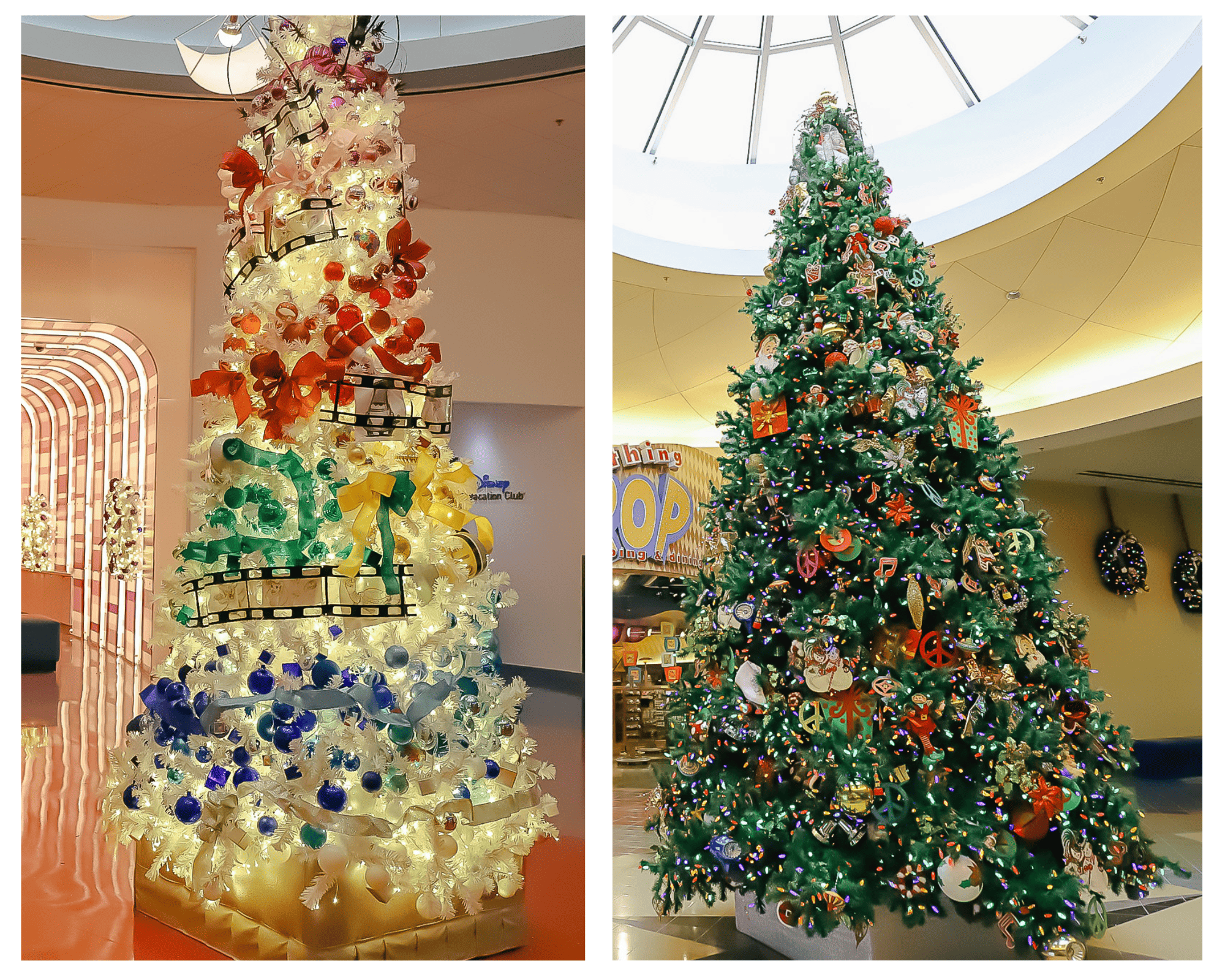 The Christmas tree at Art of Animation and Pop Century Resort.