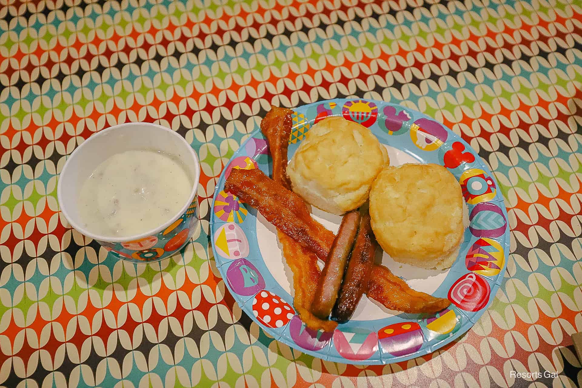 a breakfast platter from Everything Pop Food Court