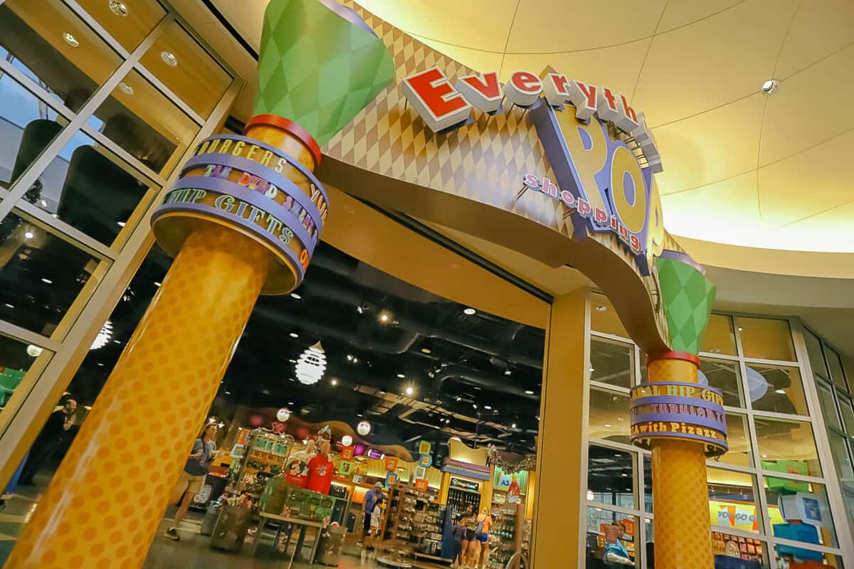 entrance to the Everything Pop Gift Shop at Disney's Pop Century Resort