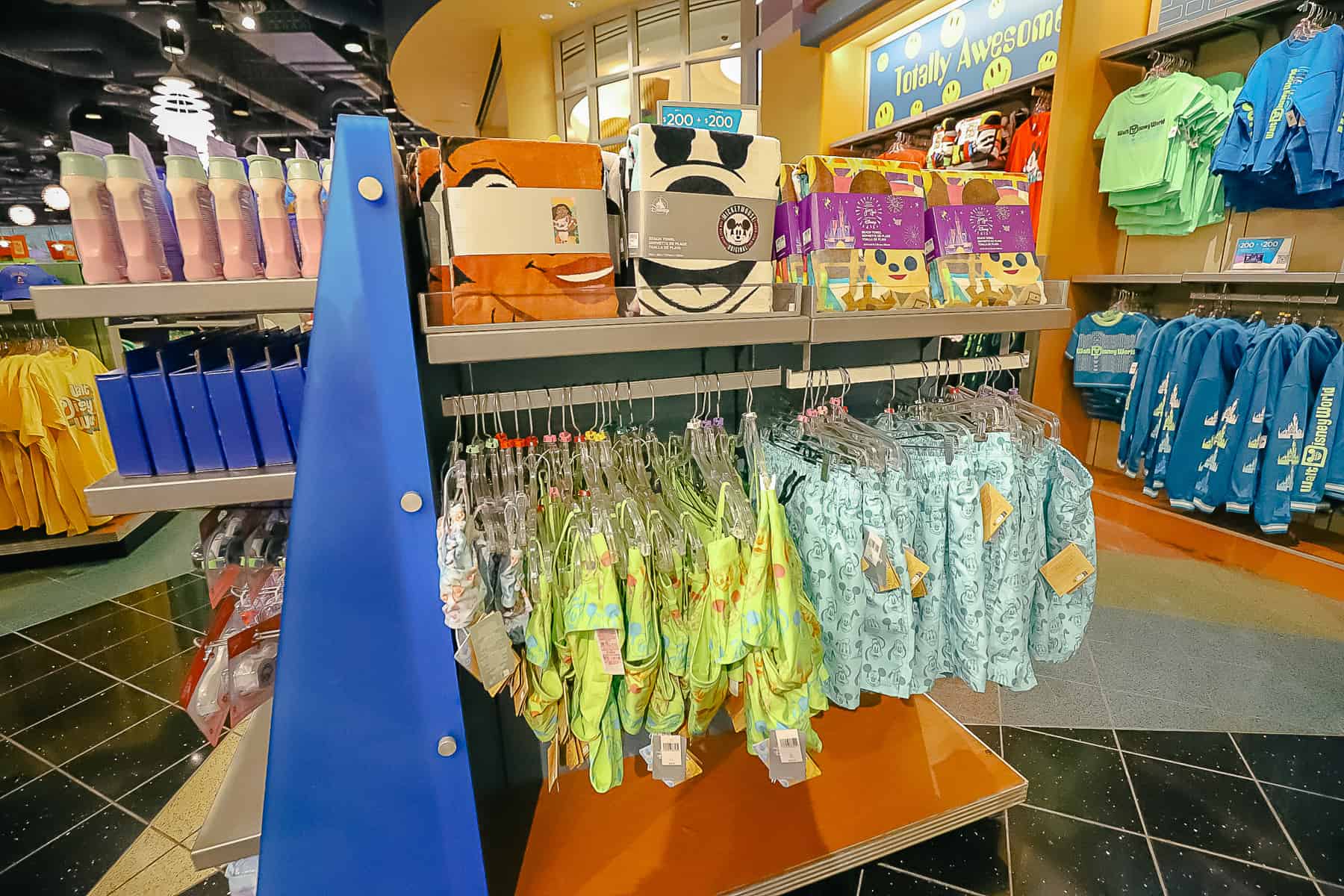 towels, swimwear and other items for the pool at Disney's Pop Century 