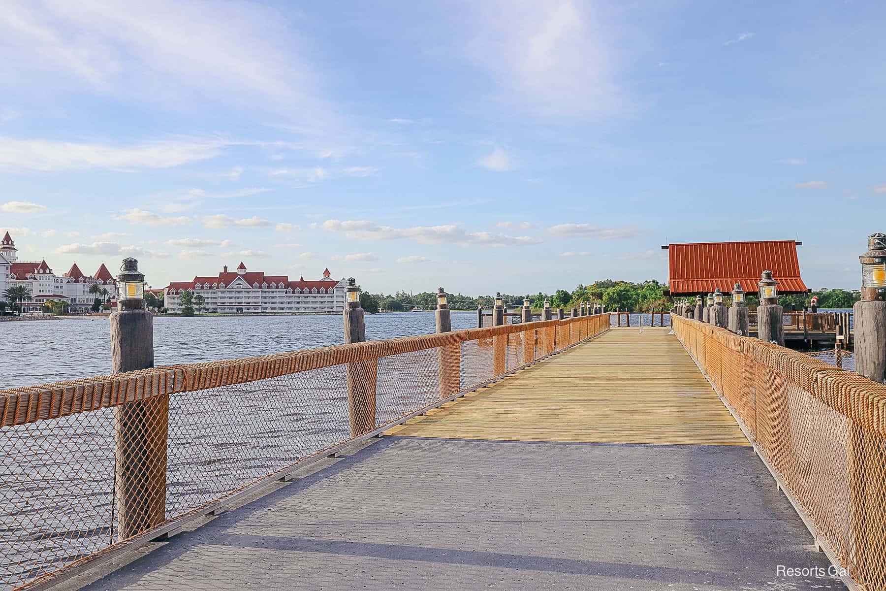 new wood planks on the boat dock have been replaced at the Polynesian