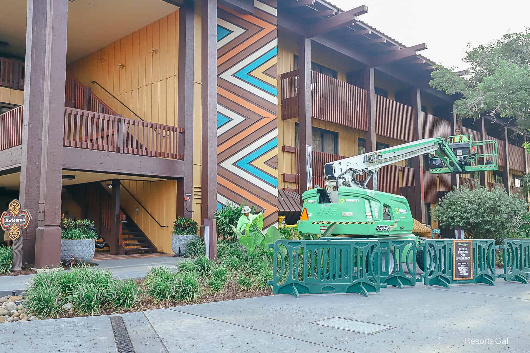 construction crew working on the Polynesian