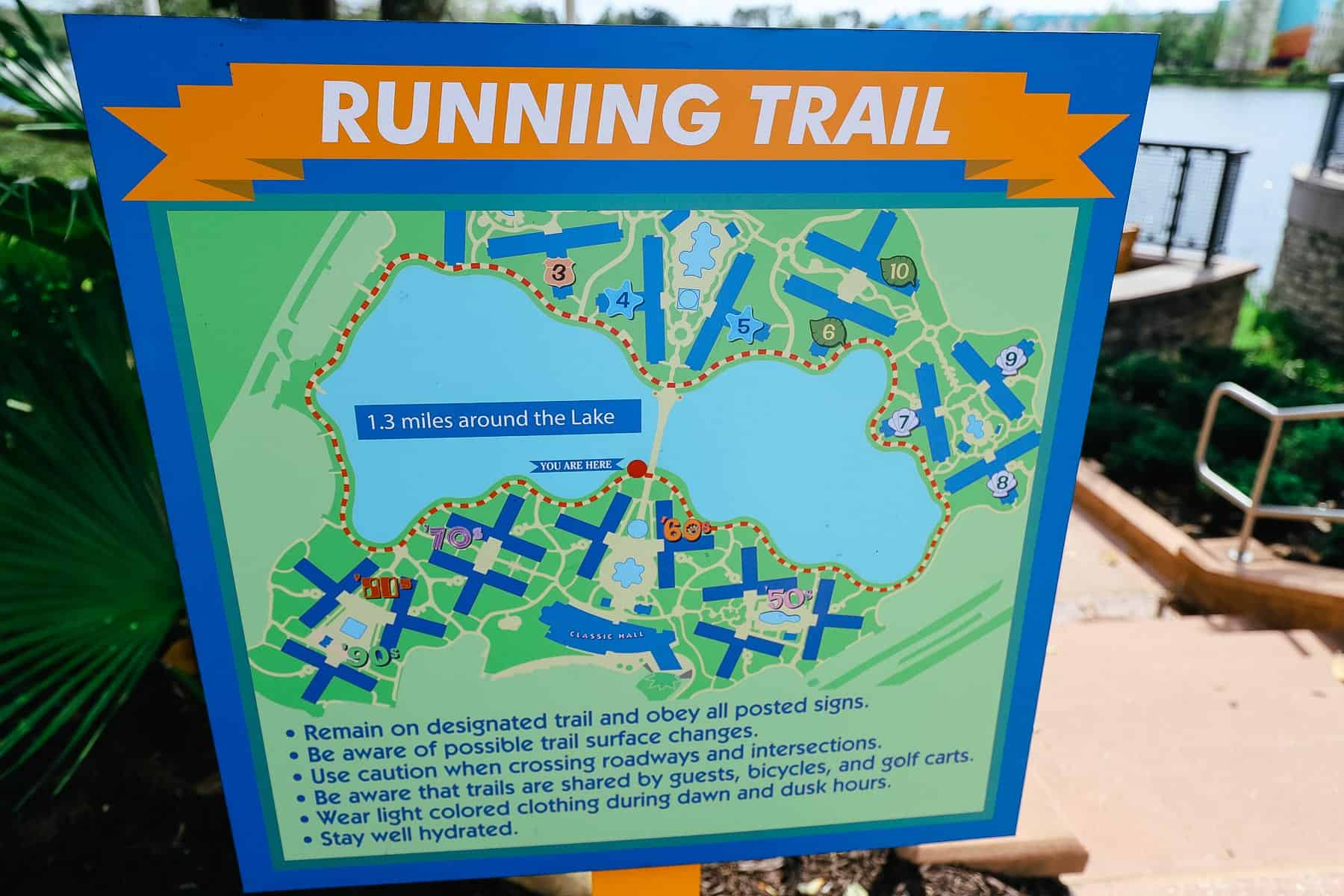 running trail map at Pop Century 