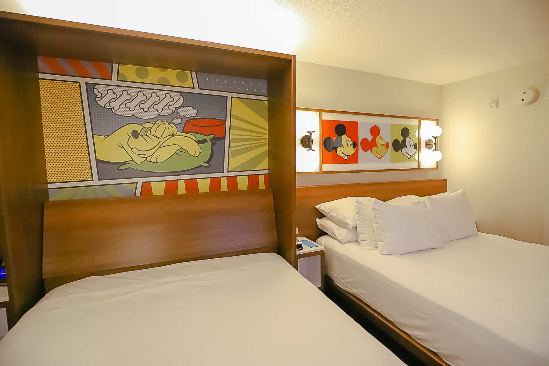 both beds in the room at Disney's Pop Century 