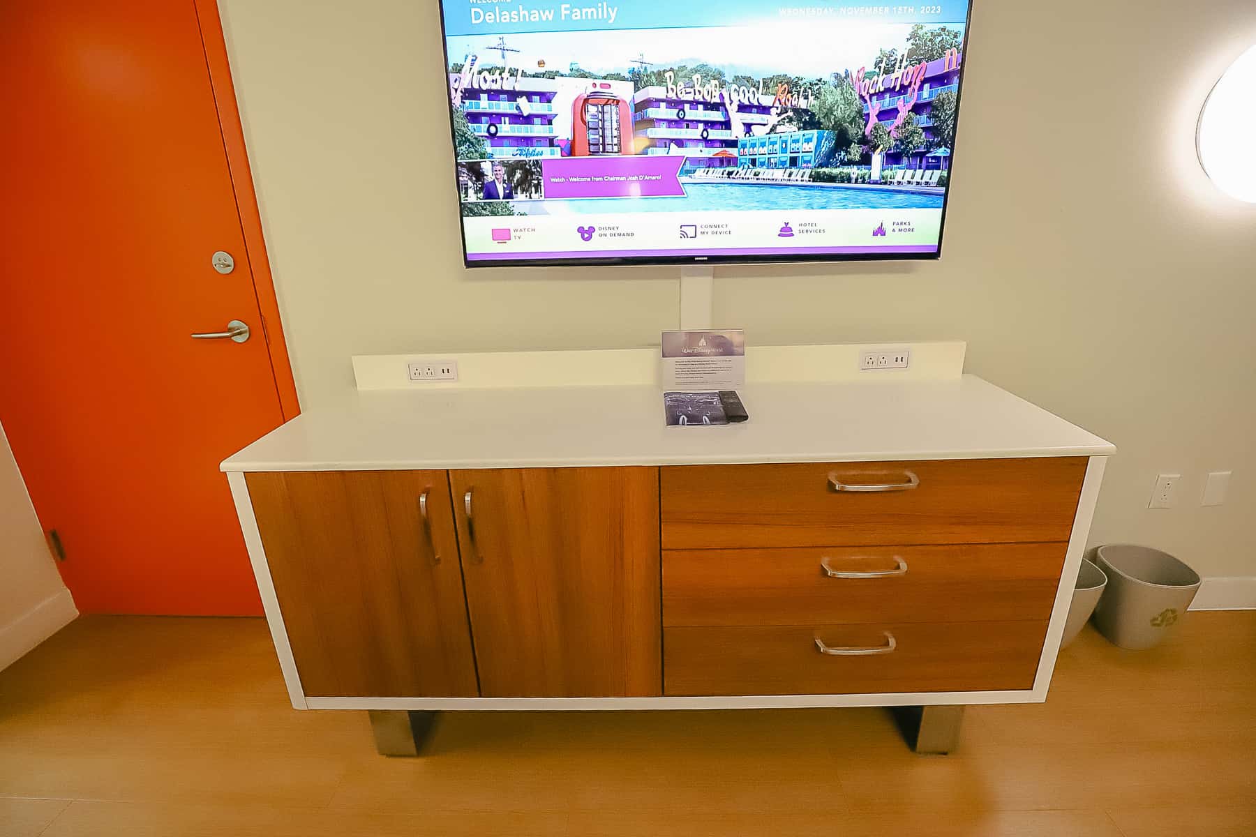 dresser with flat screen television 