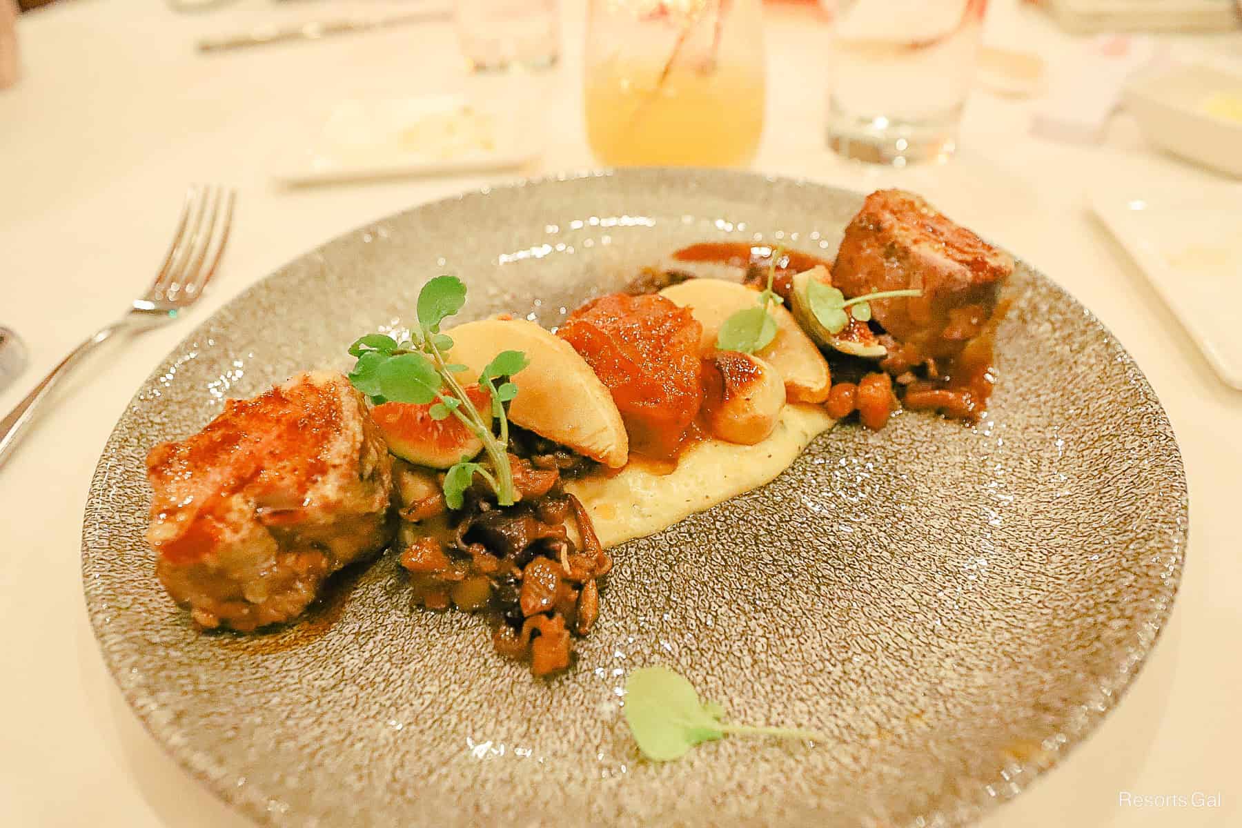 the pork tenderloin with polenta