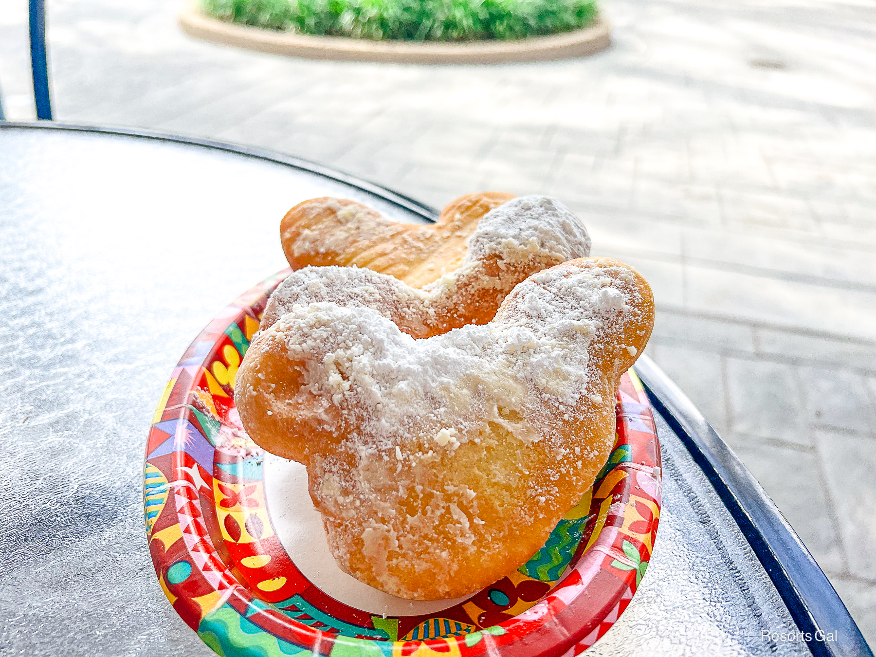 an order of three Mickey-shaped beignets
