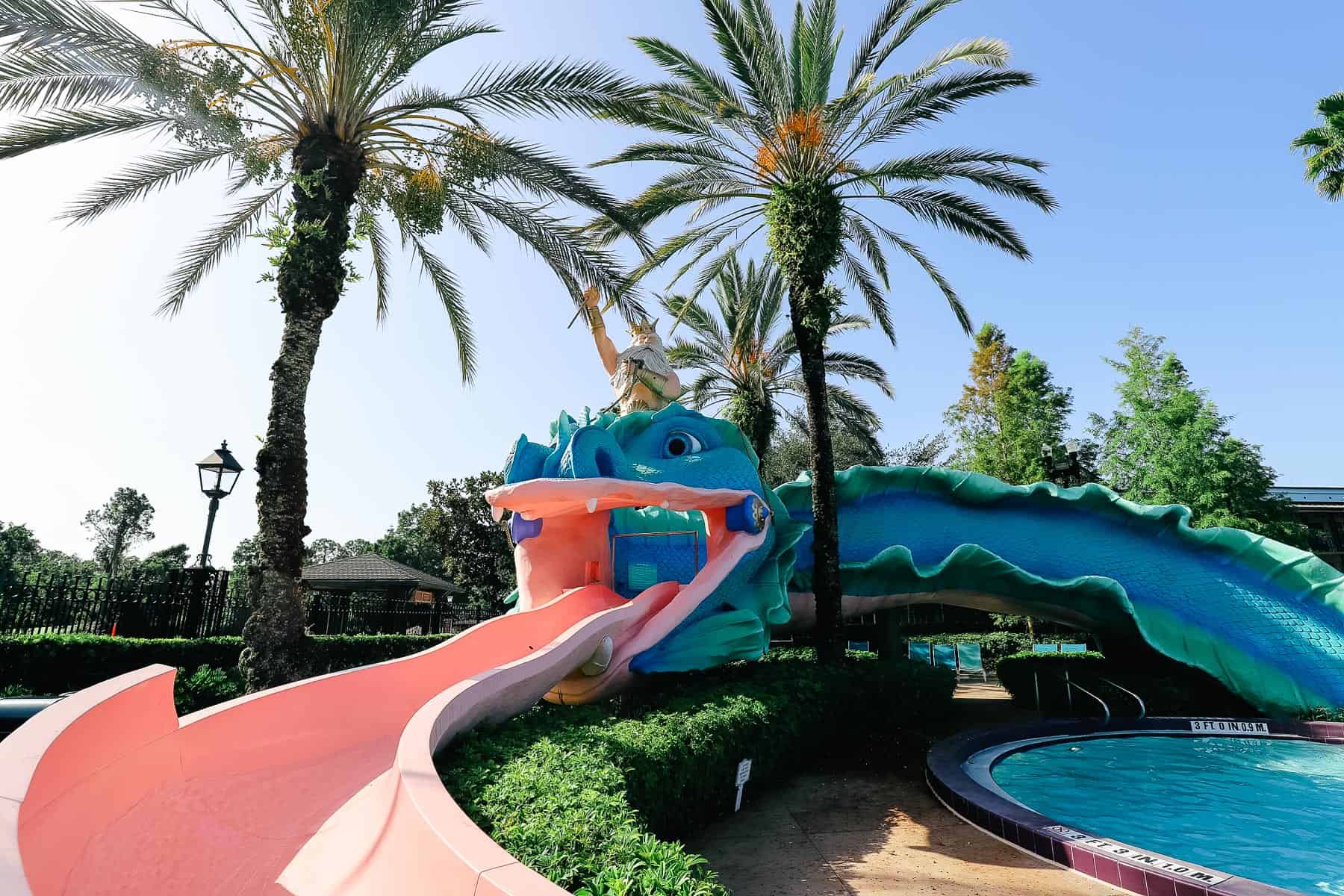 a waterslide at Port Orleans French Quarter 