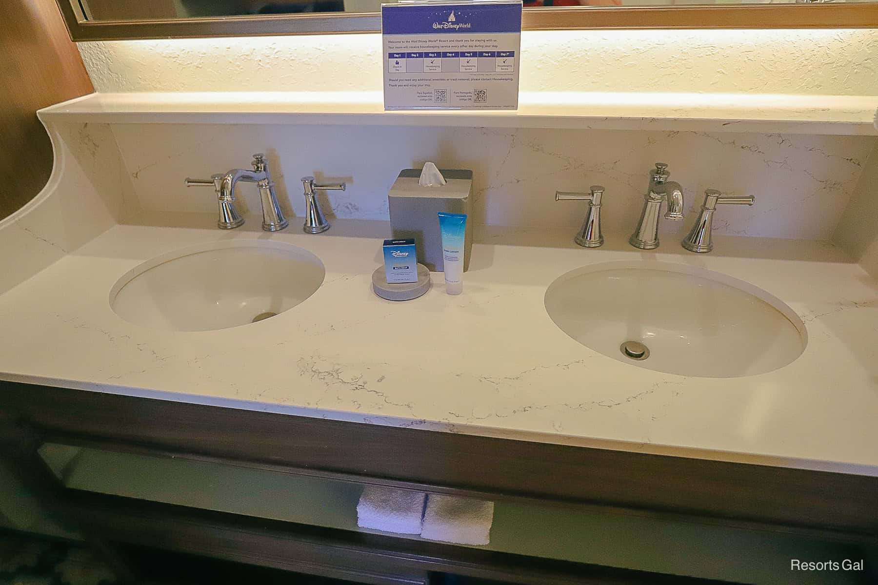 two sinks in the bath at Port Orleans French Quarter