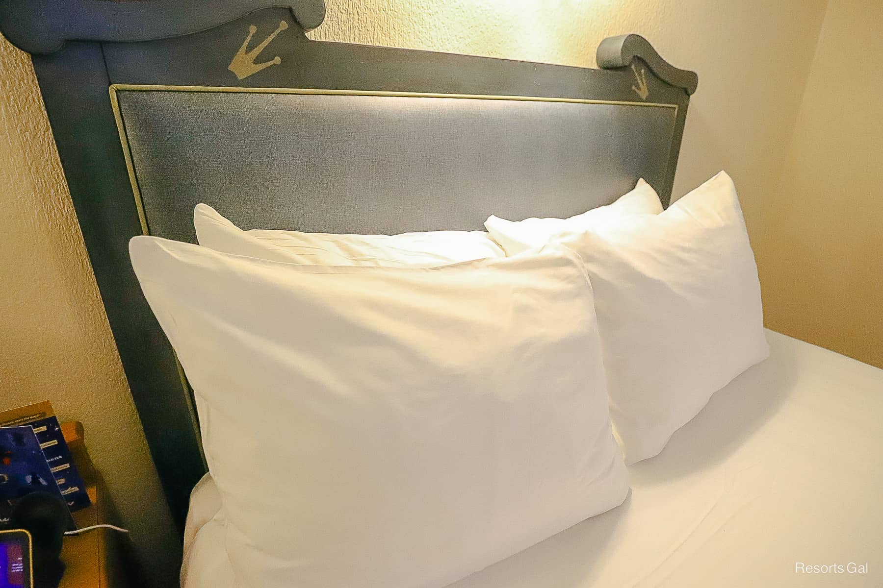 four pillows on each bed 