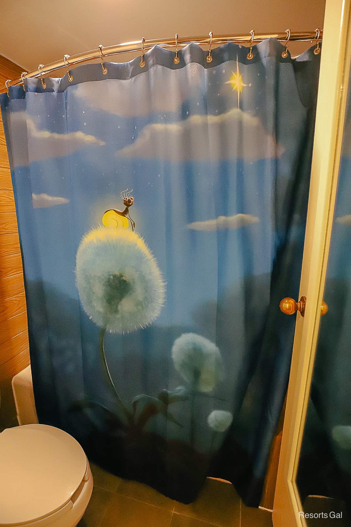 Shower curtain with Ray and Evangeline from The Princess and the Frog 