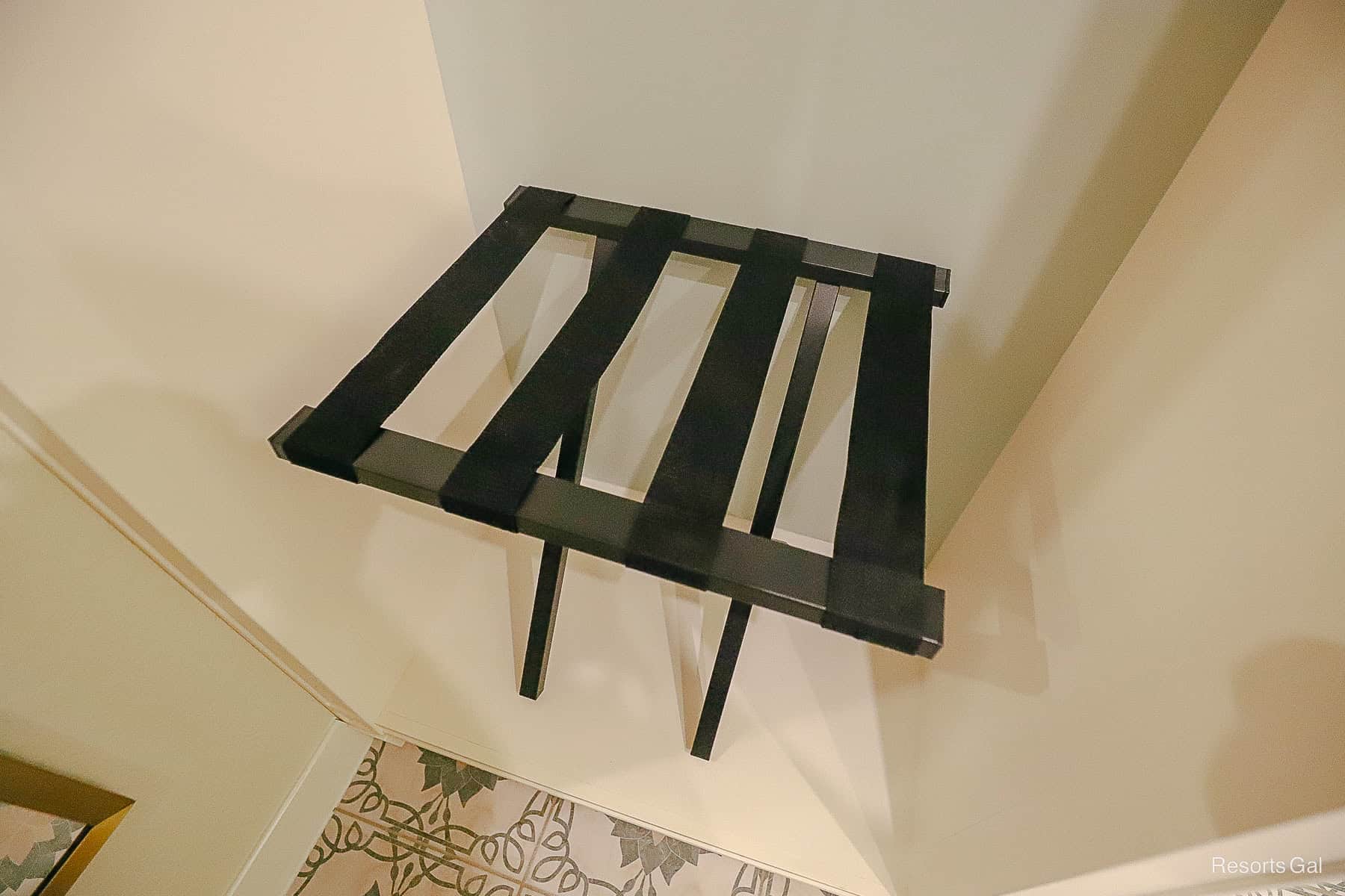 a luggage rack