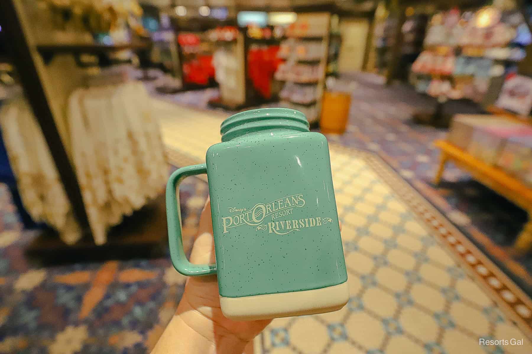 back of the mug with Port Orleans Riverside