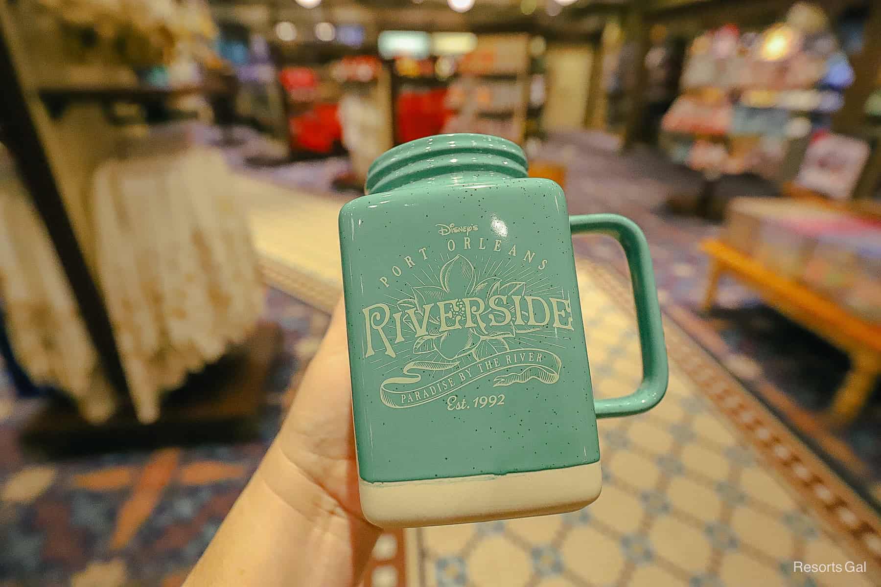front of the mug with Port Orleans Riverside