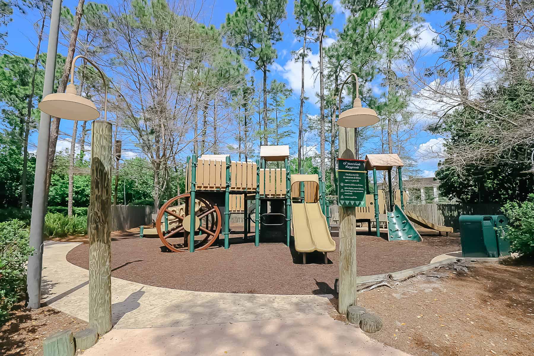 the playground with equipment 