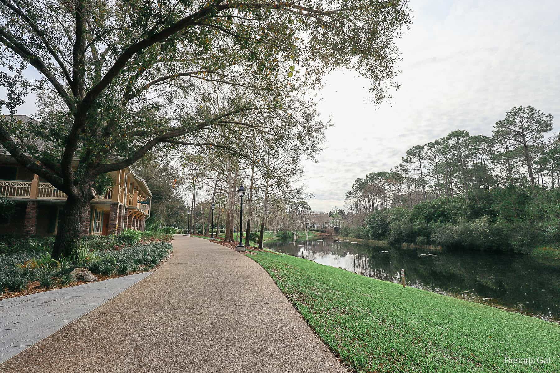 a sidewalk area 