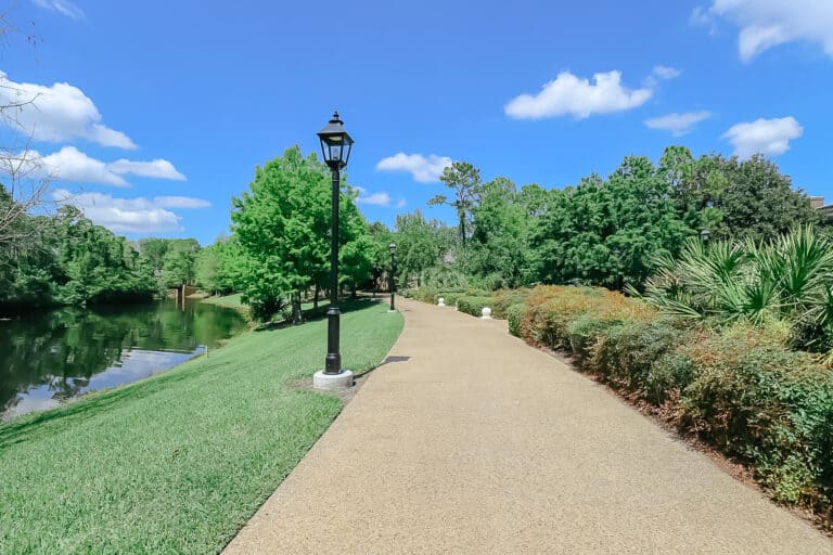 The Walking Path Between Port Orleans Riverside and French Quarter (With Photos & Distance)