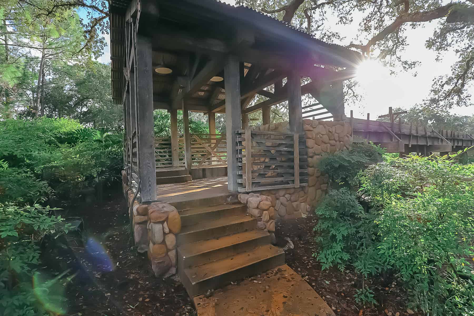 water slide platform at Disney's Port Orleans Riverside 