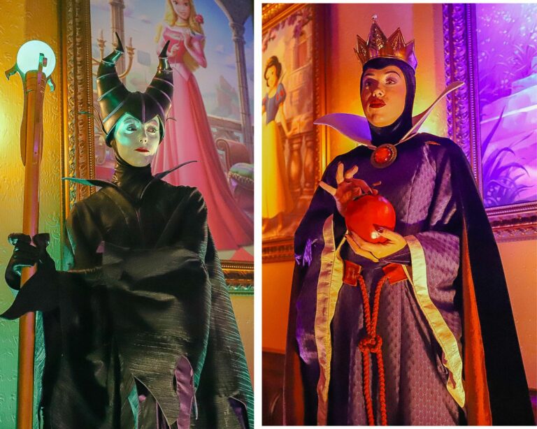 The Evil Queen and Maleficent Takeover Princess Fairytale Hall During Mickey’s Not So Scary Halloween Party