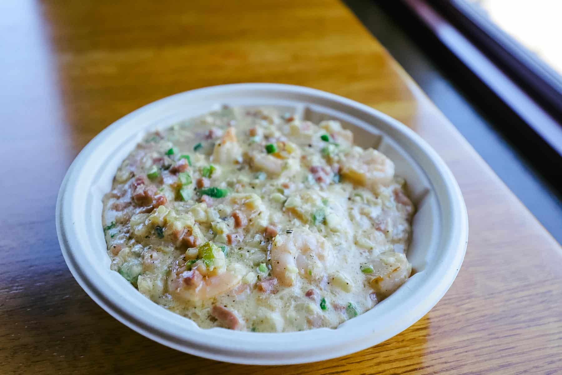 shrimp and grits from Port Orleans Riverside quick service 