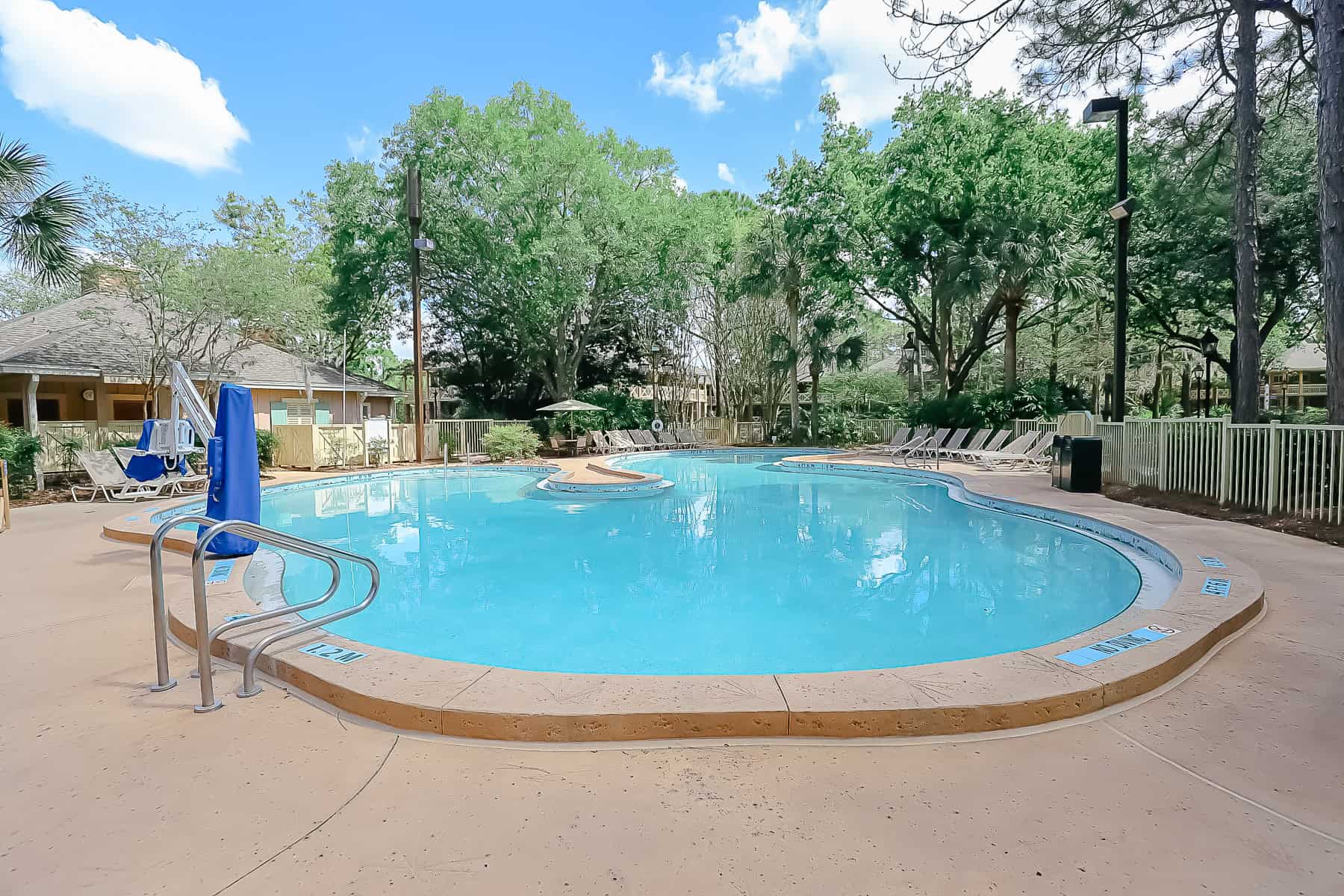 a lagoon style pool in the Bayou section of Port Orleans Riverside 