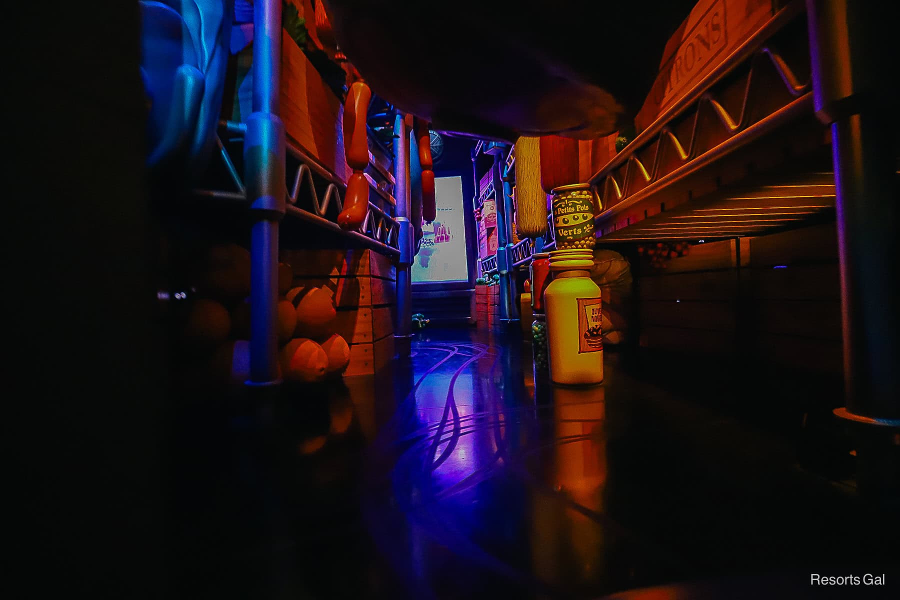 a ride scene in Remy's Ratatouille Adventure