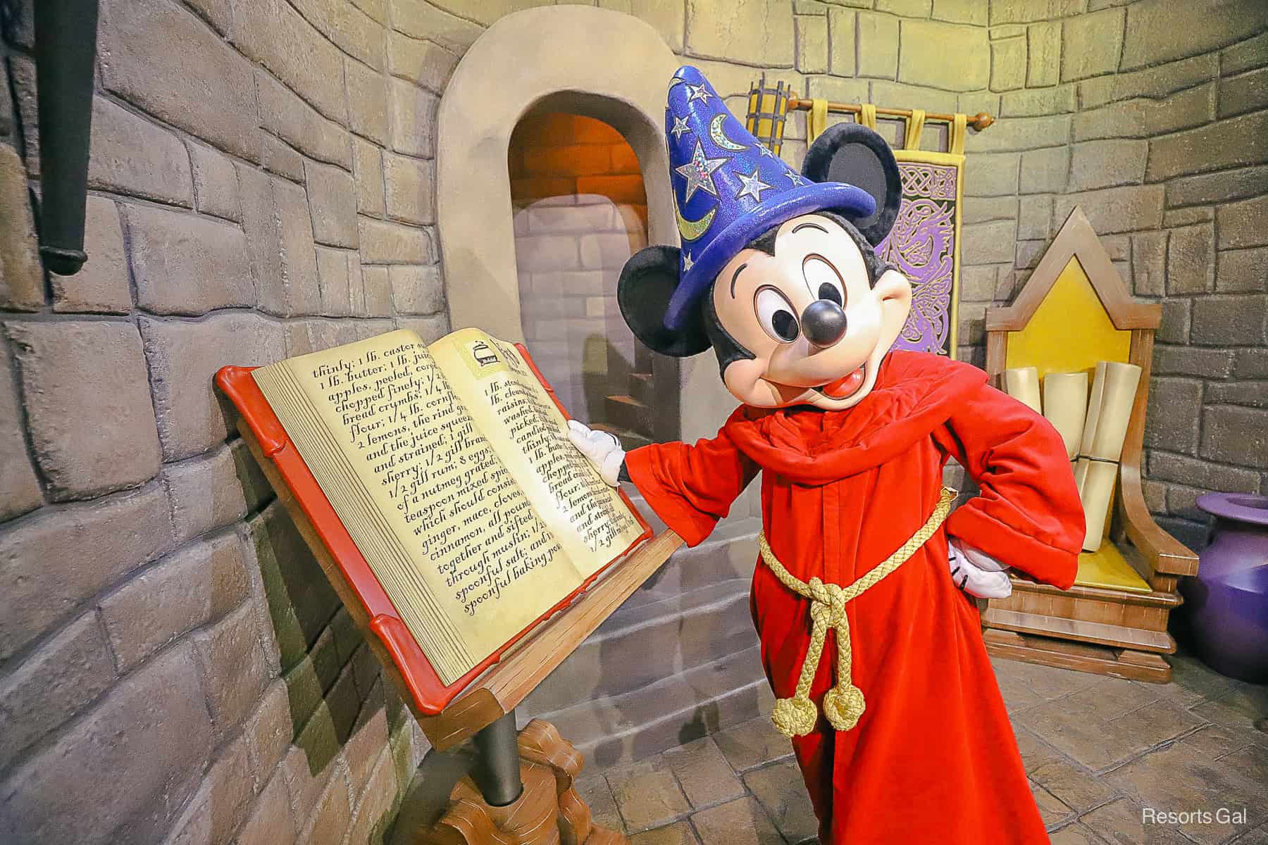 Mickey in his sorcerer's apprentice costume 