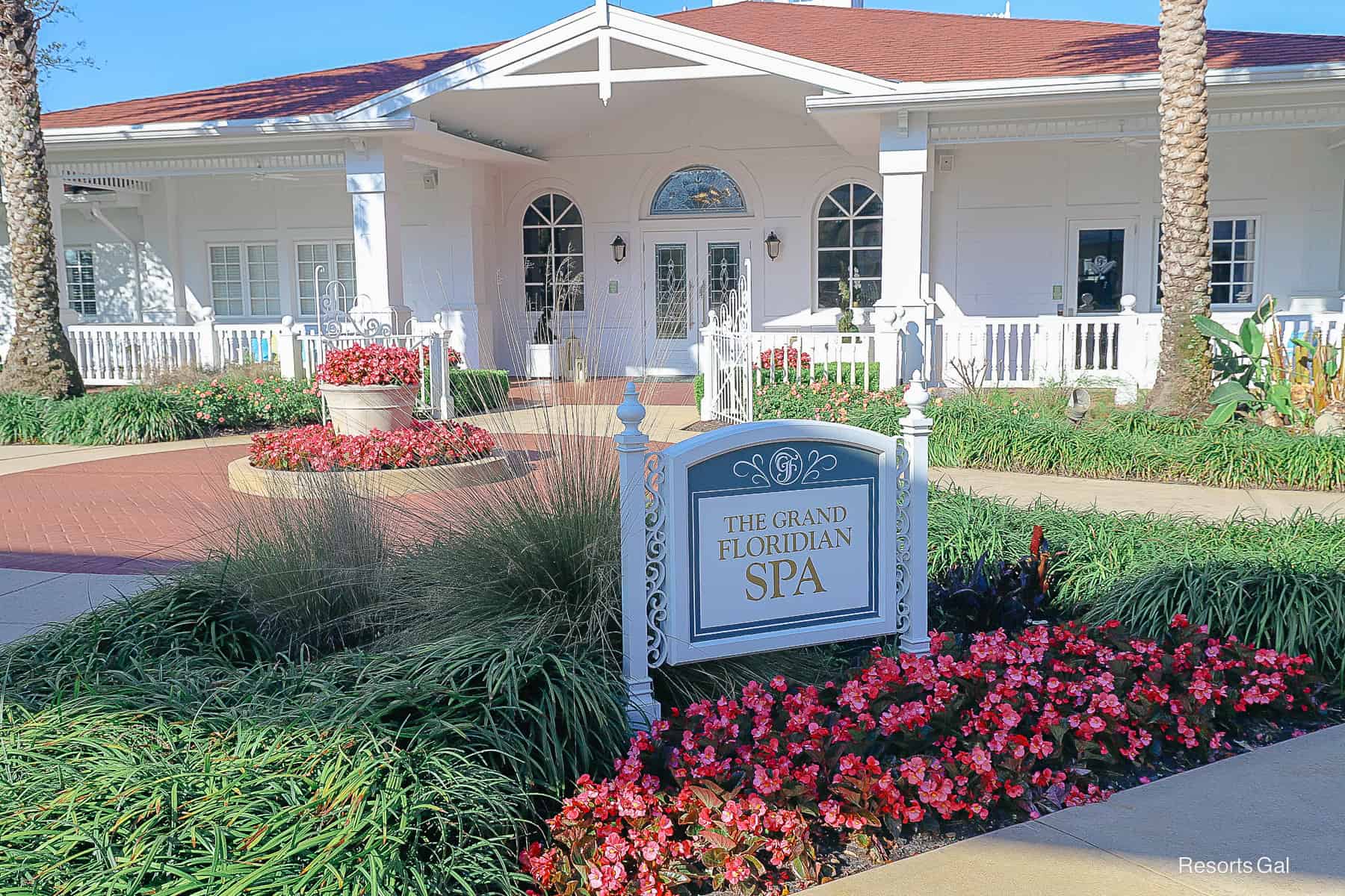 the entrance to the Grand Floridian Spa