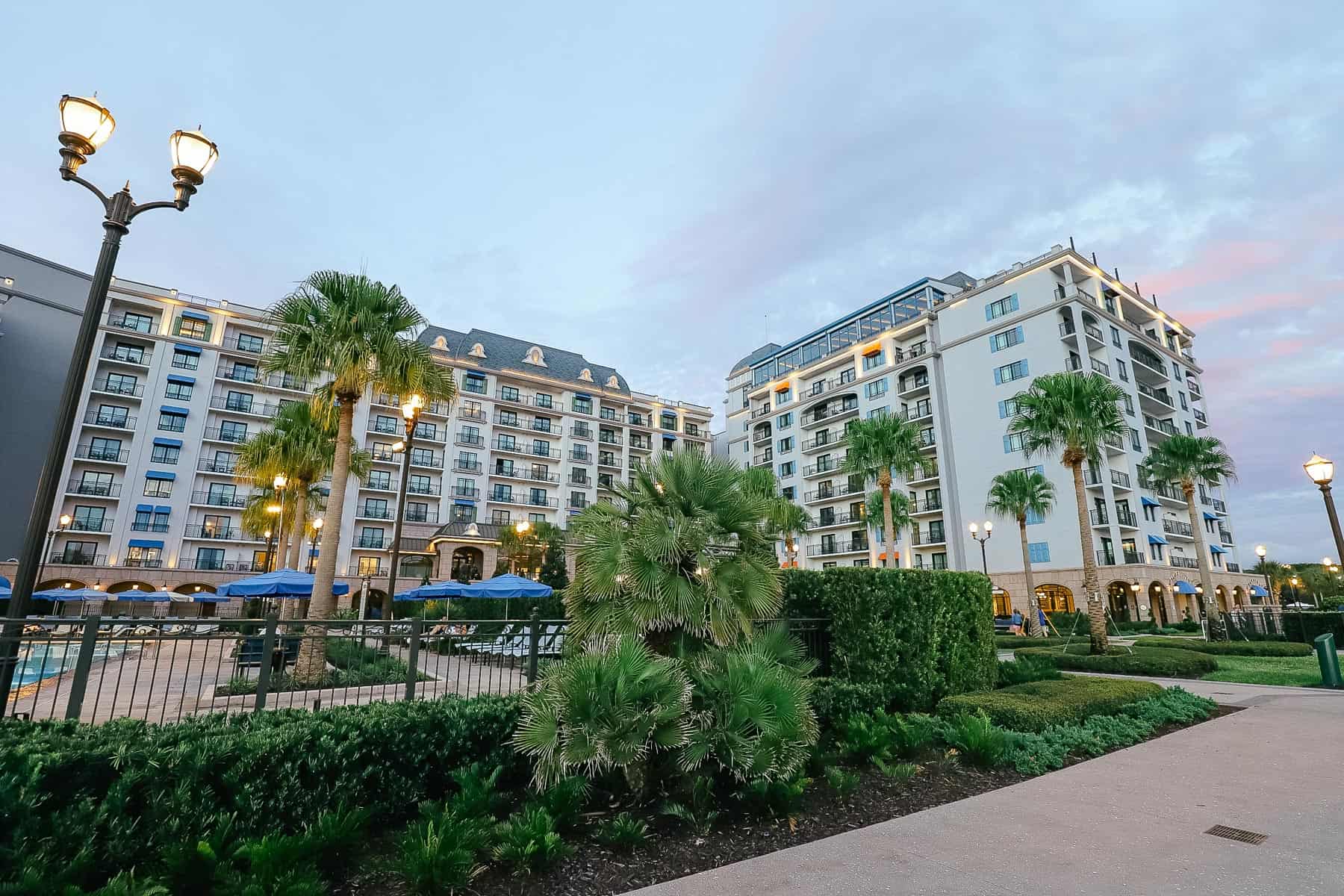 resort reviews disney world Disney's Riviera at sunset