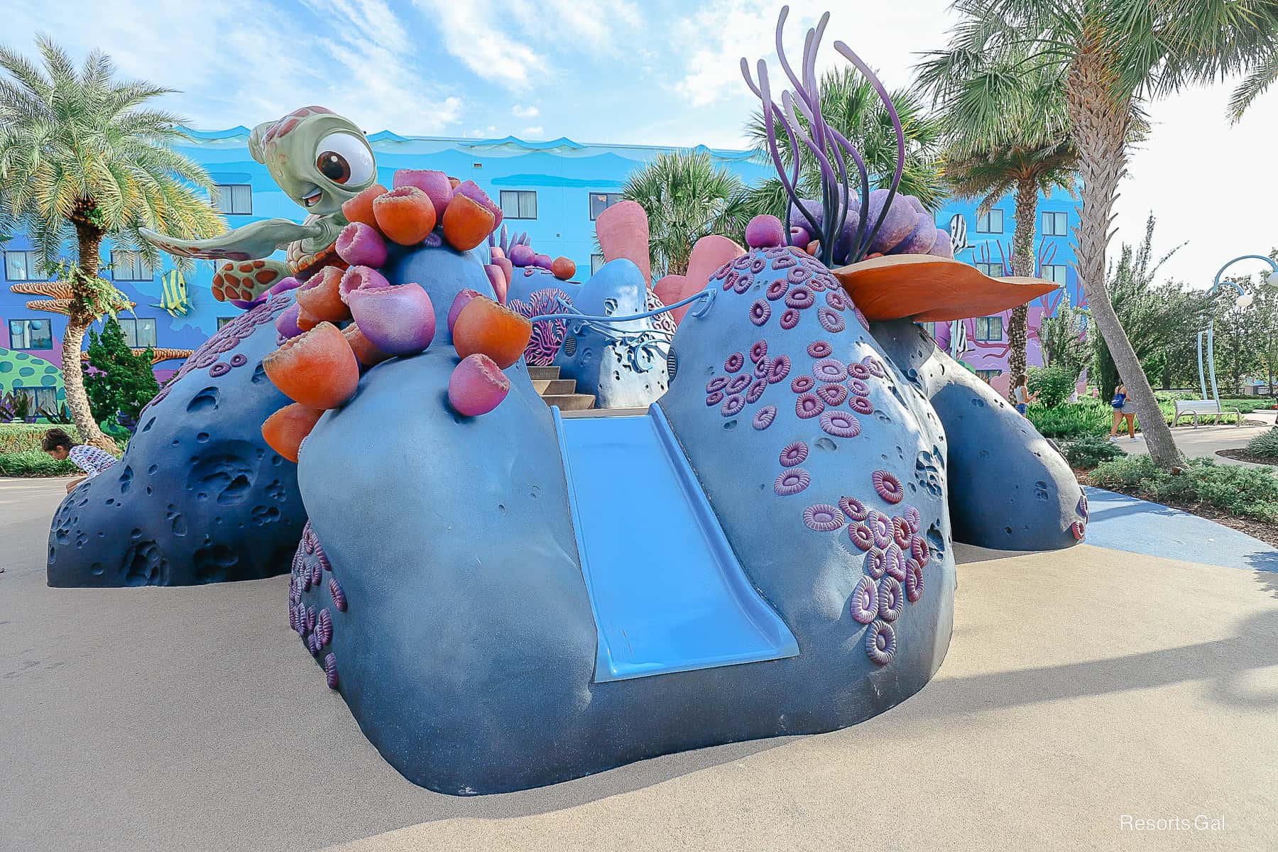 the slide end of the Righteous Reef Playground