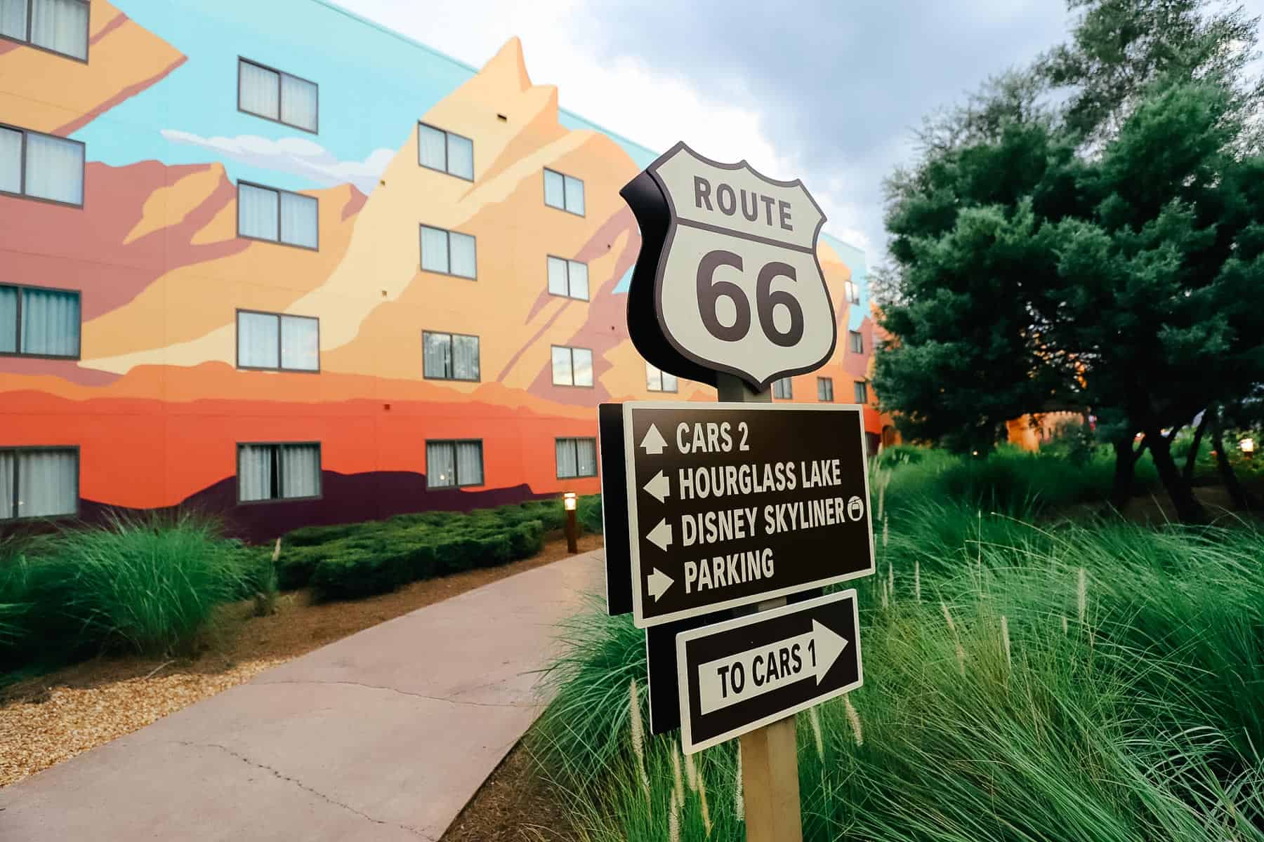 Route 66 sign at Disney's Art of Animation 