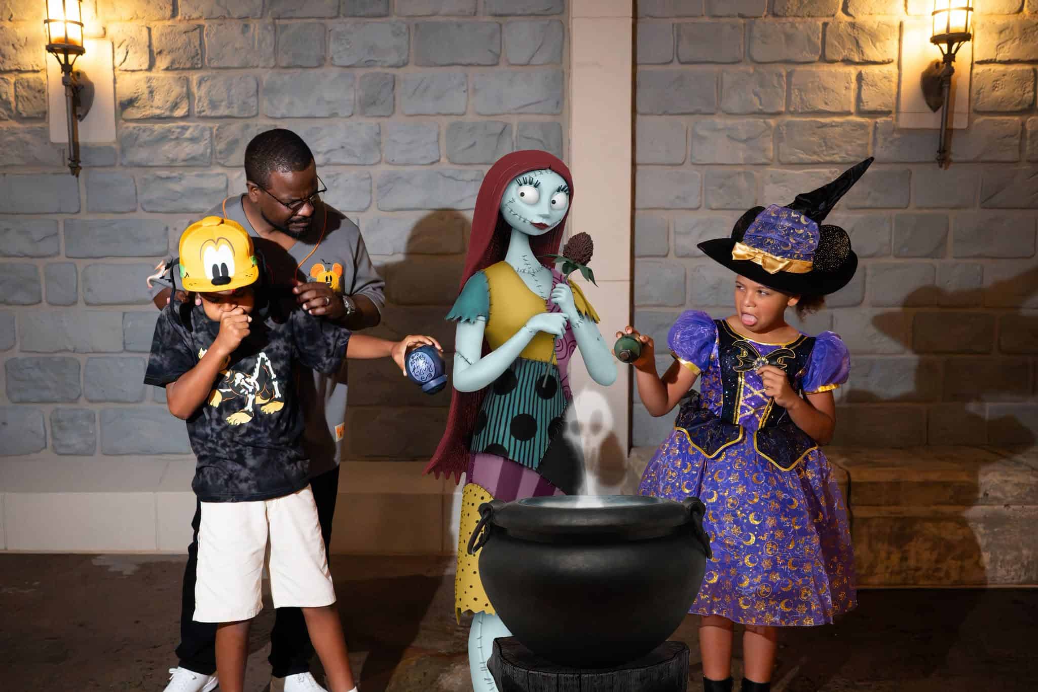 a Magic Shot with Sally during the 2026 Mickey's Not So Scary Halloween Party PhotoPass
