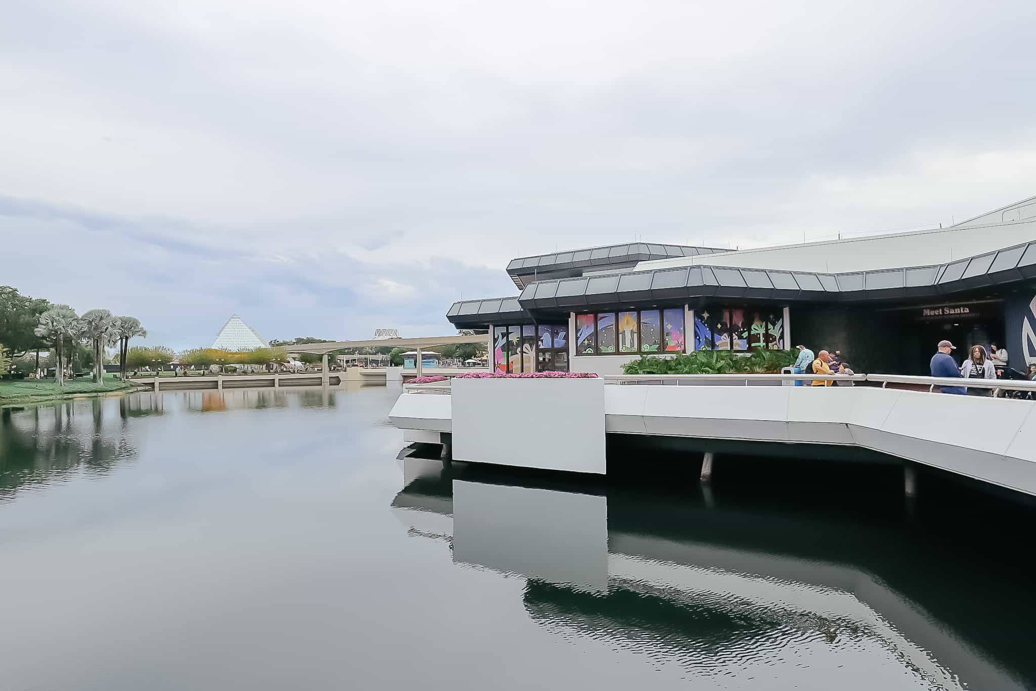 The Odyssey Pavilion where Santa meets at Epcot. 