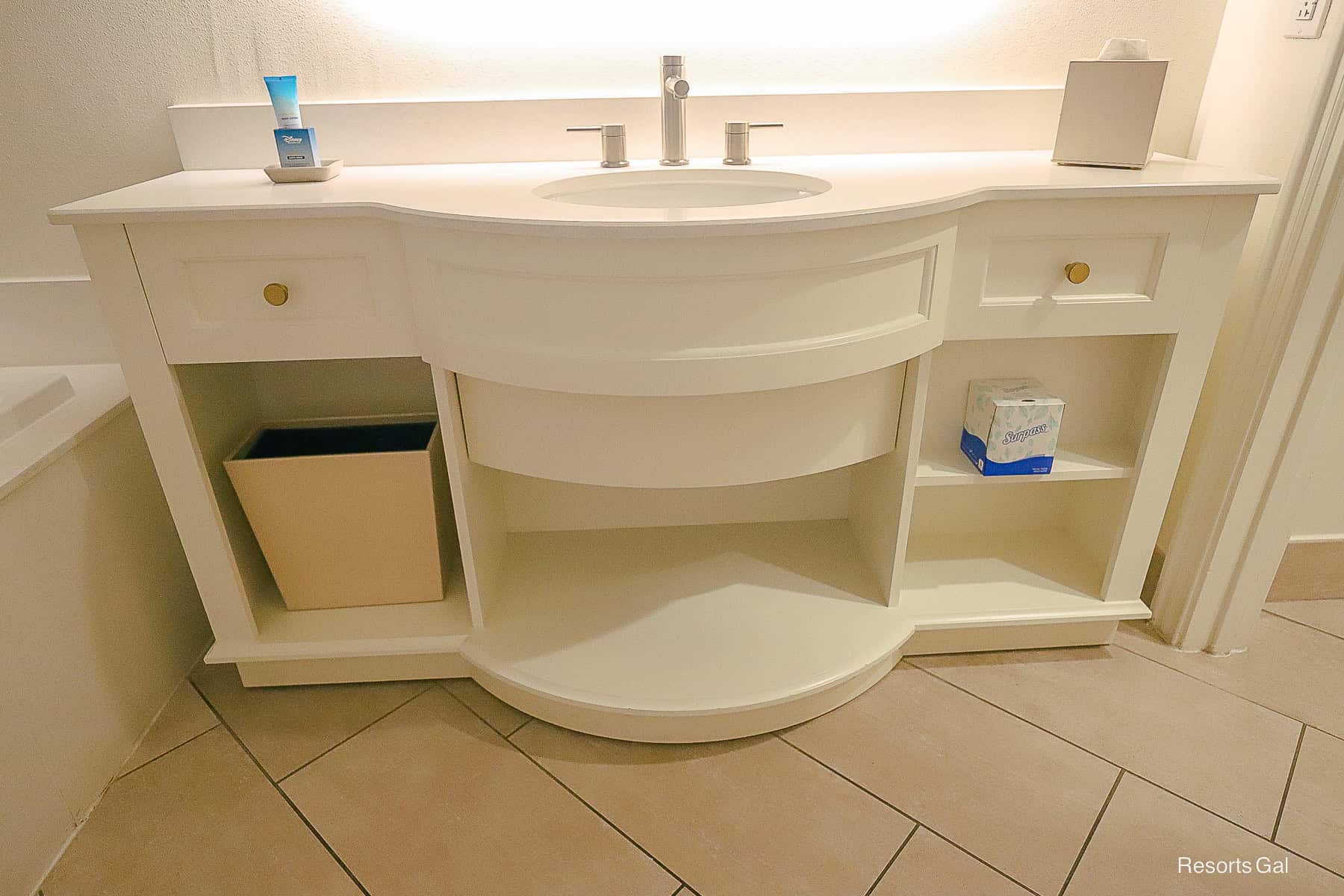 storage in the vanity