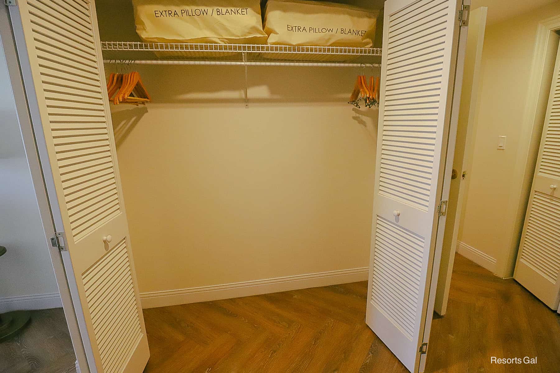a double door closet