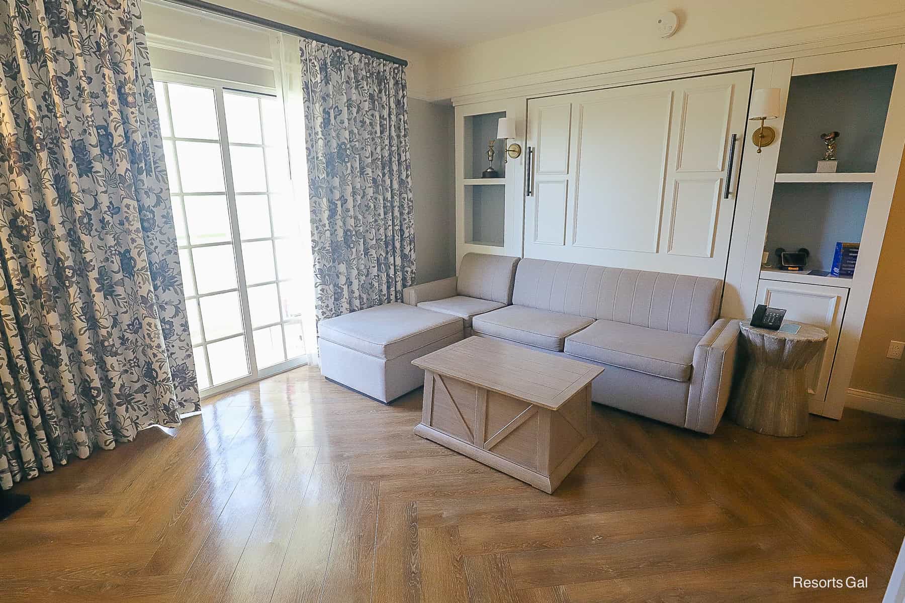 an angle of the living space with the sofa in a two bedroom villa at Saratoga Springs Resort and Spa