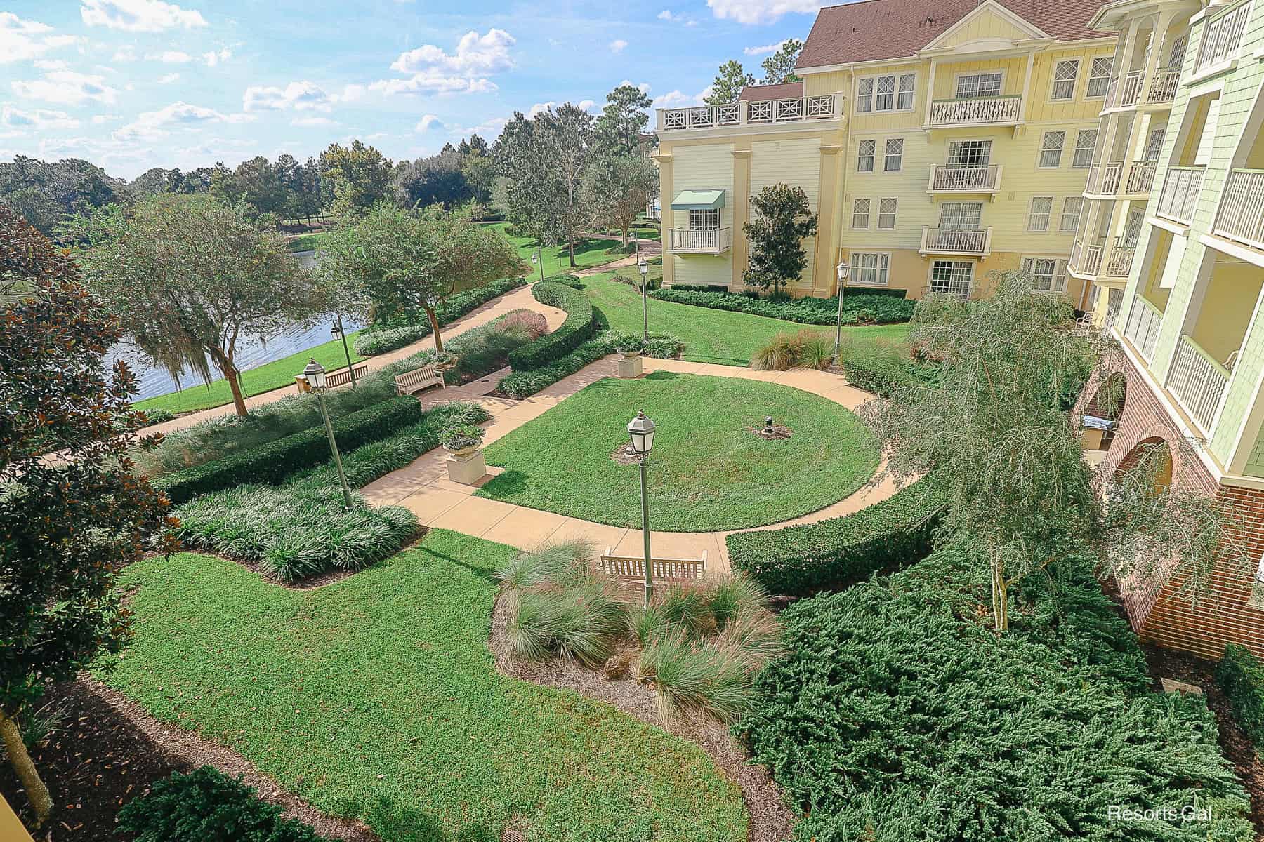 the view from our unit on the third floor in the Paddock section of the resort