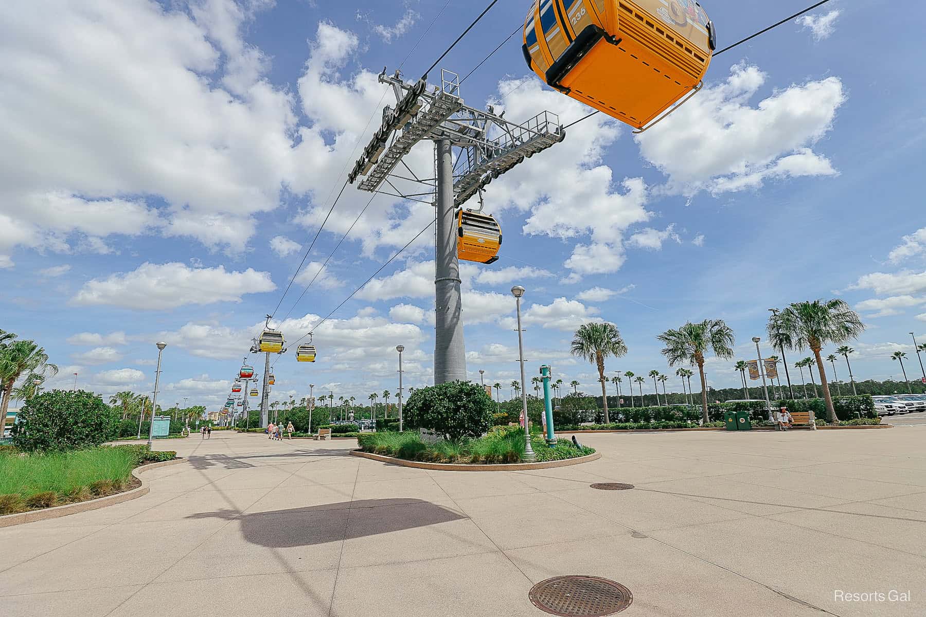 The Skyliner arrives and departs from Disney's Hollywood Studios.