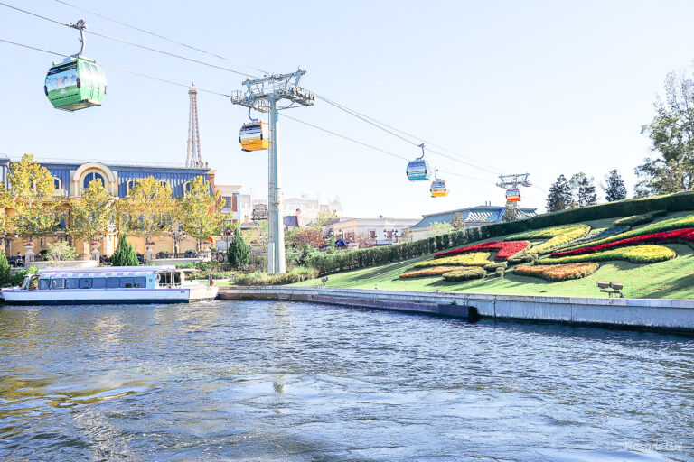 Skyliner over Epcot's International Gateway