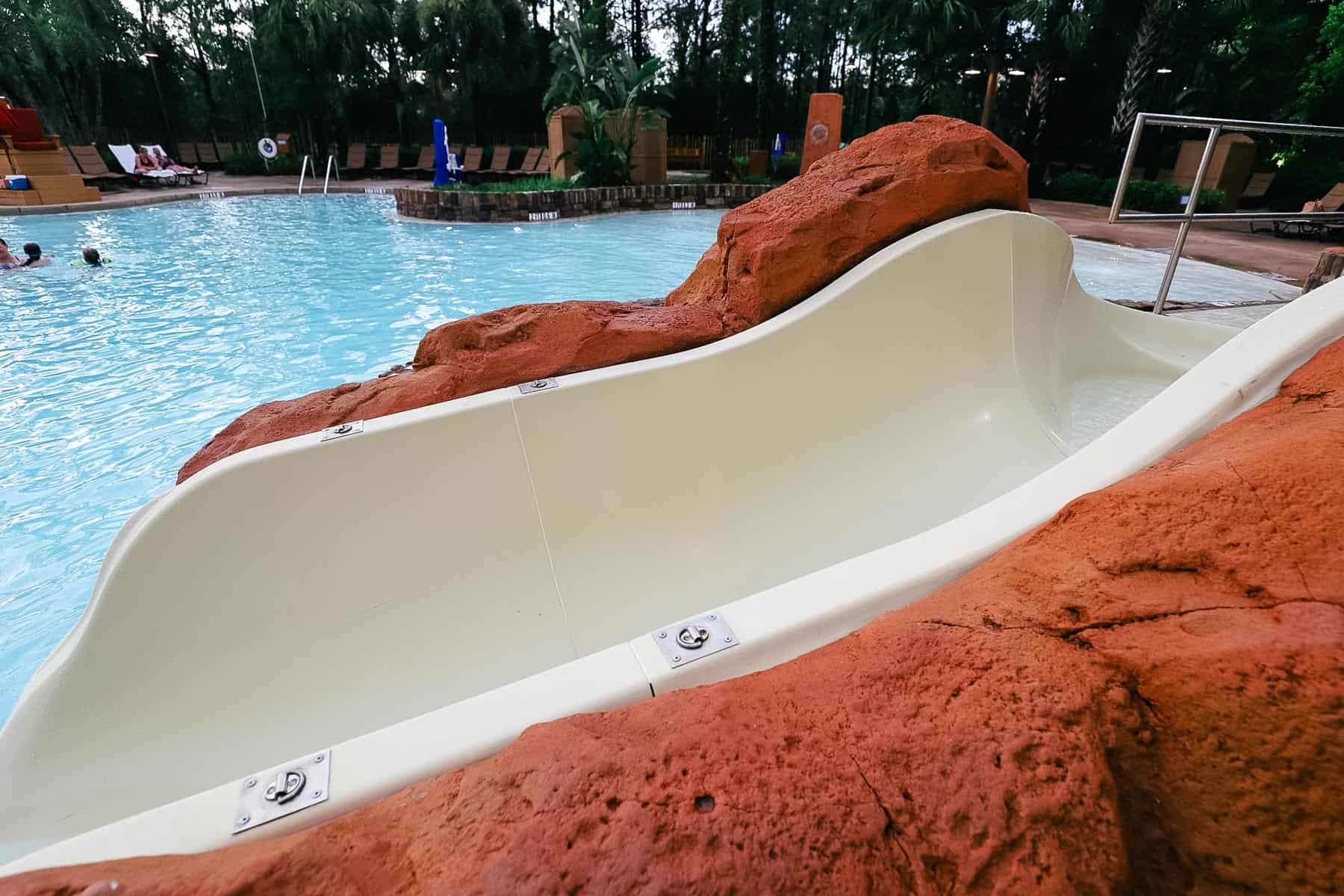 A small slide at the Samawati Springs Pool. 