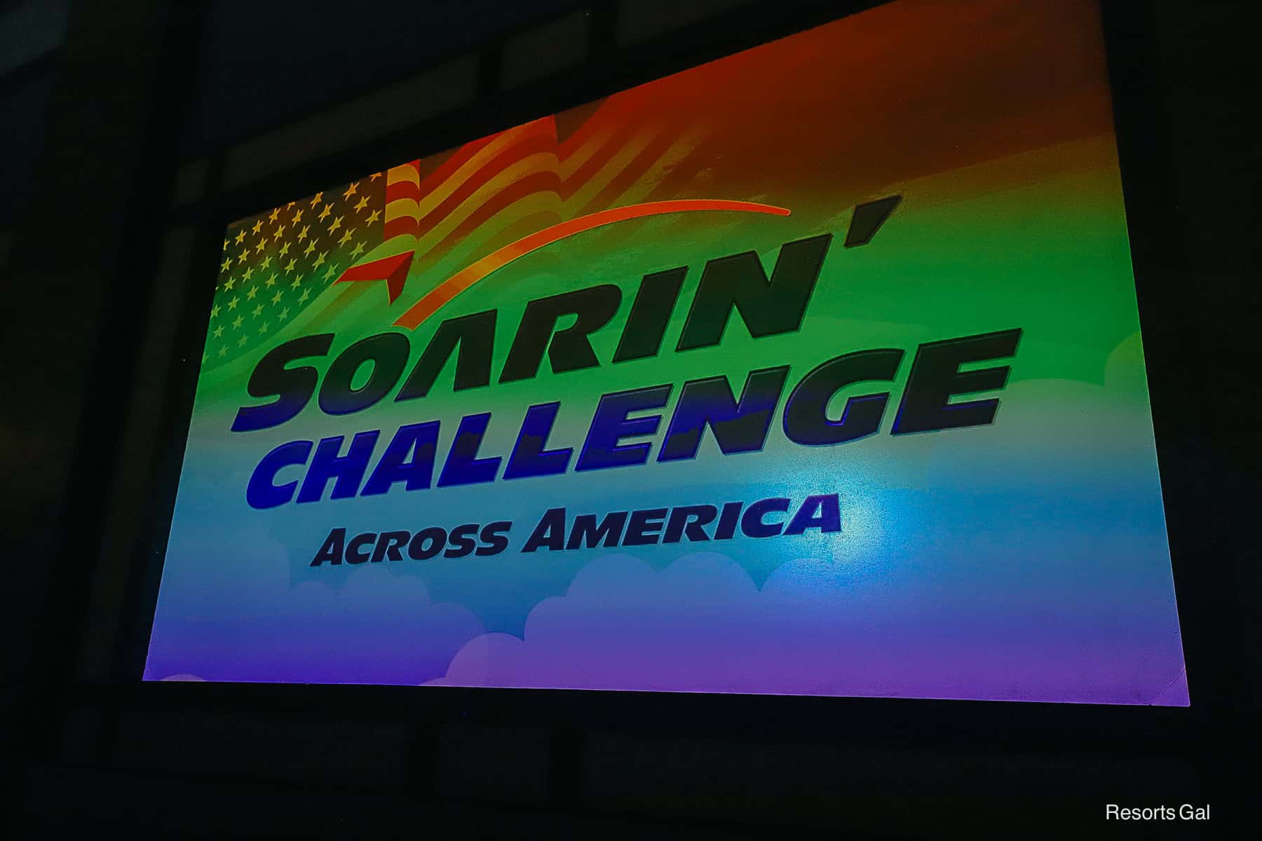 Trivia sign for Soarin' Challenge Across America