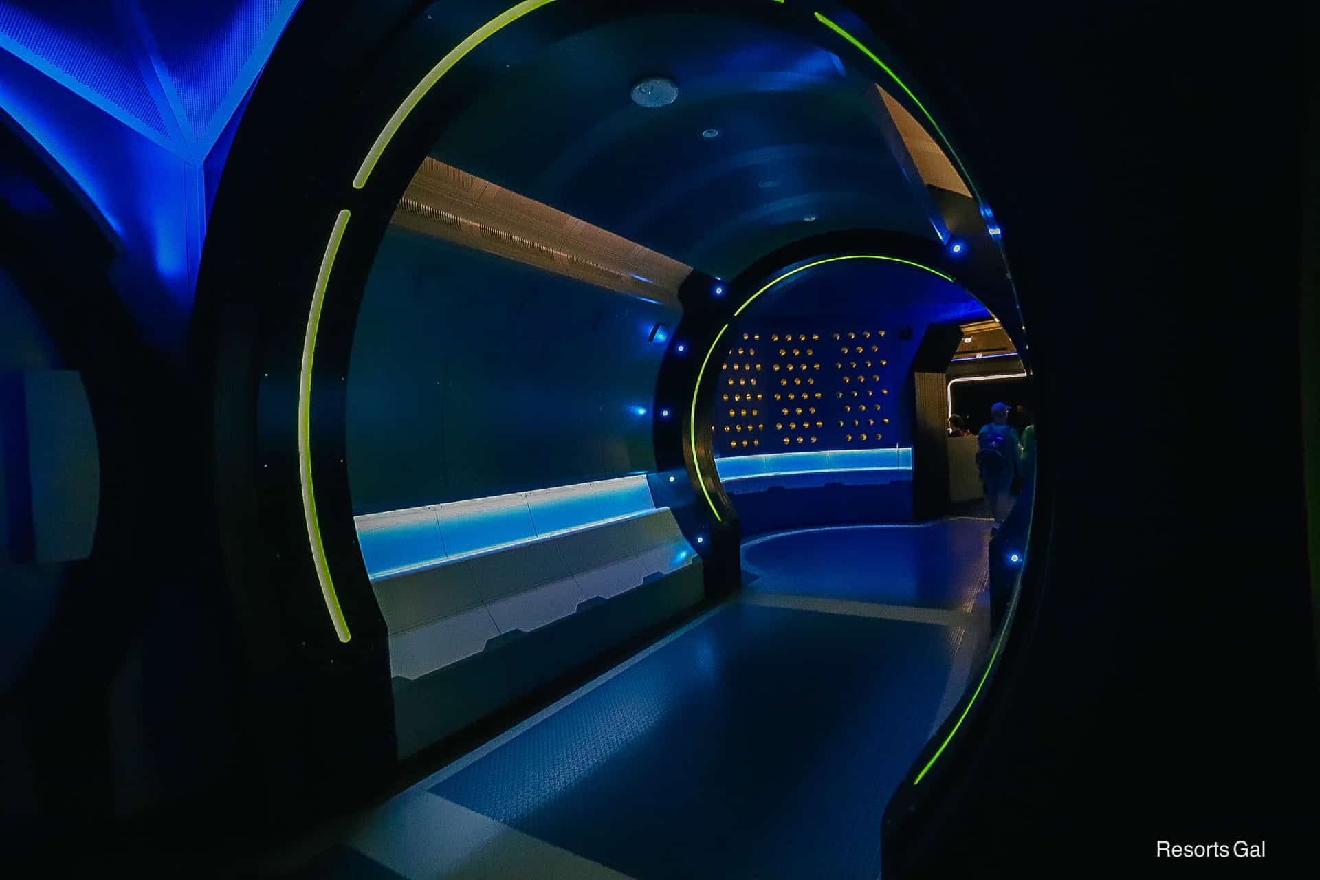 boarding the Spaceship after the elevator experience 