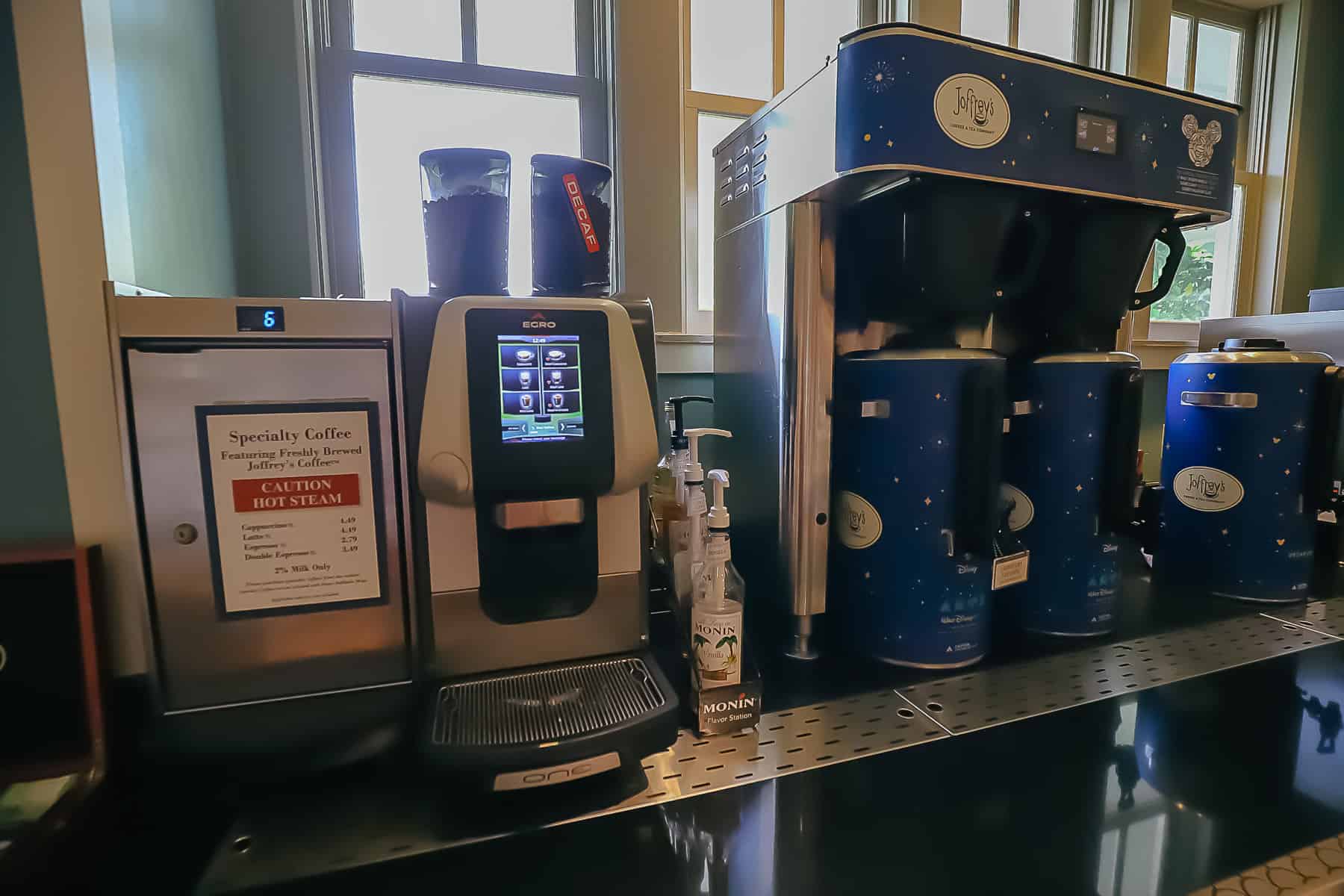 Egro specialty coffee maker at Disney's Beach Club Marketplace