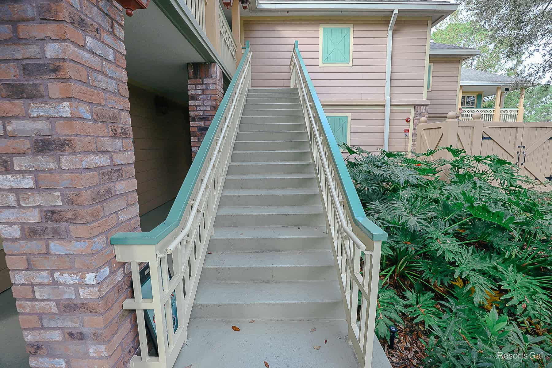 staircase to the Alligator Bayou Rooms at Port Orleans Riverside 