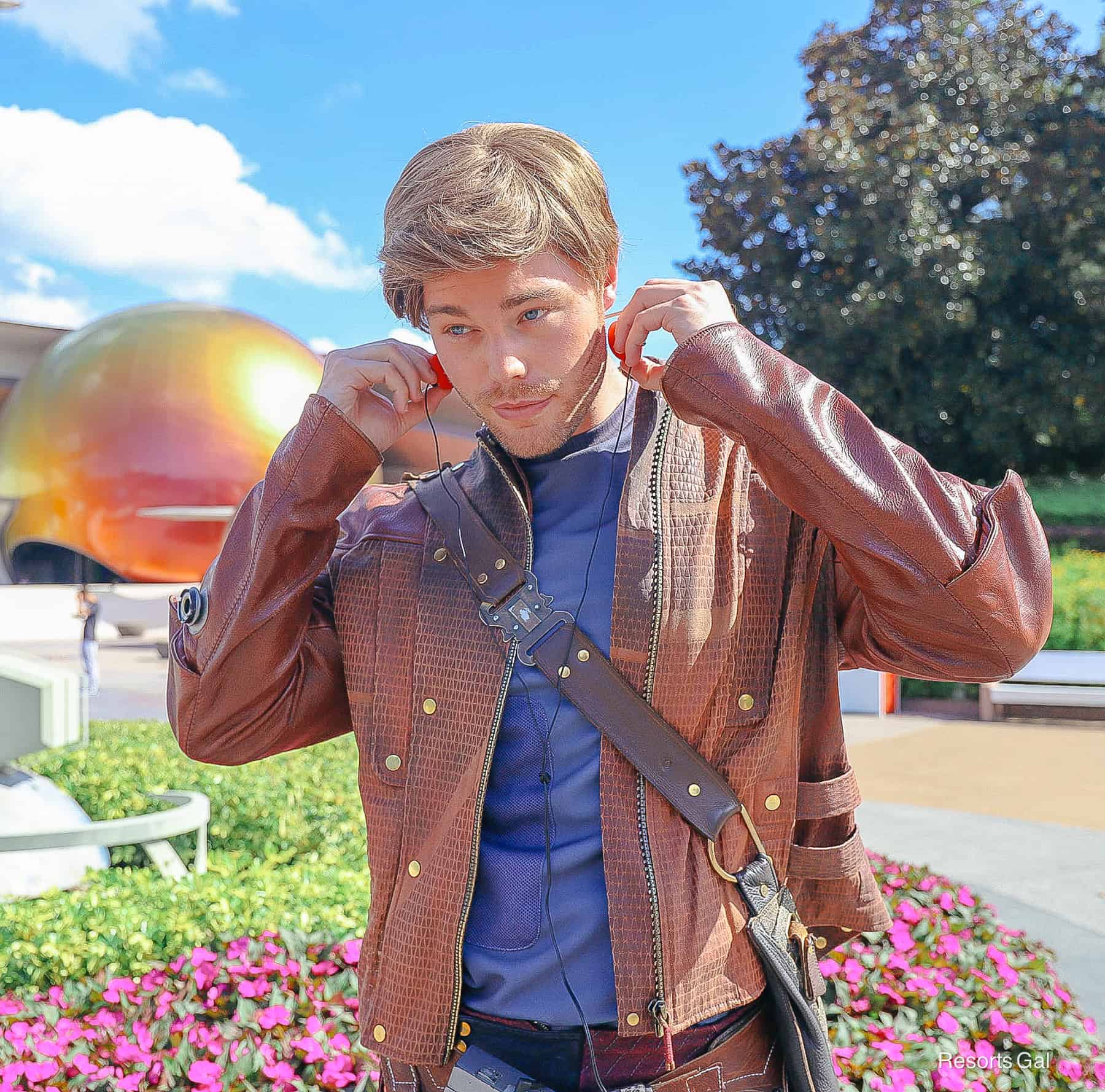 Star-Lord listens to music 