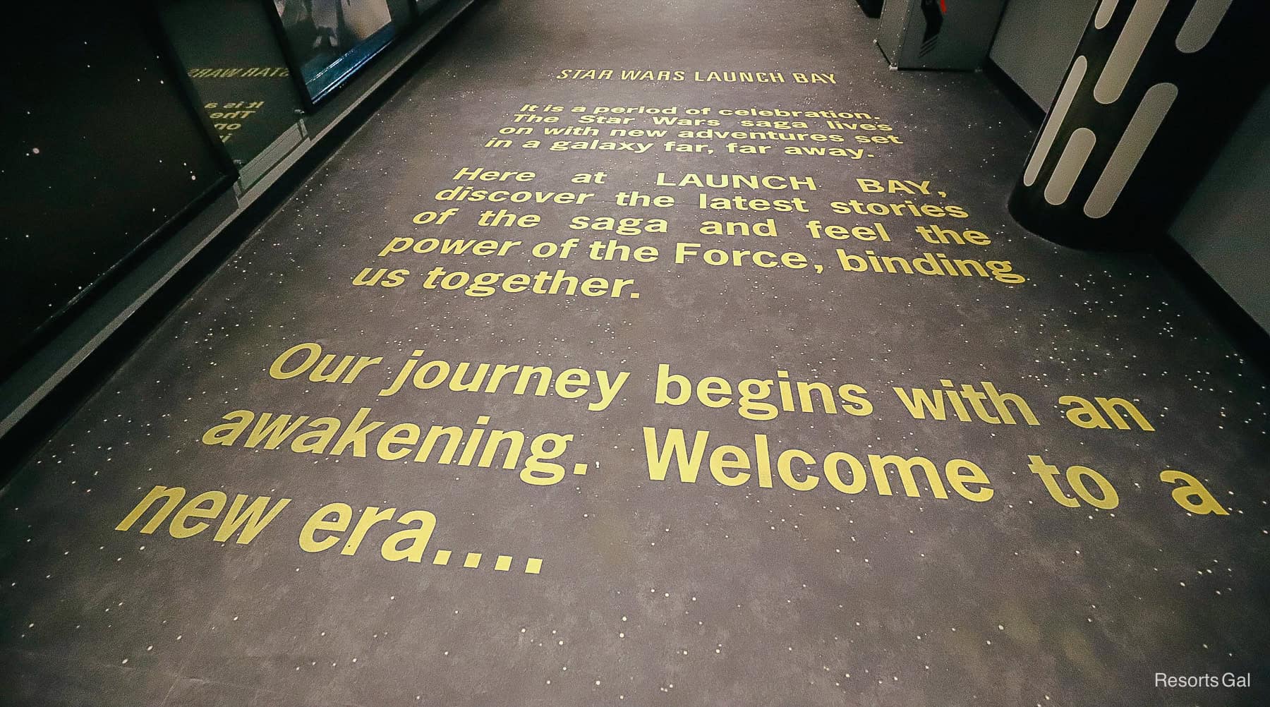 carpet in the current Star Wars Launch Bay attraction