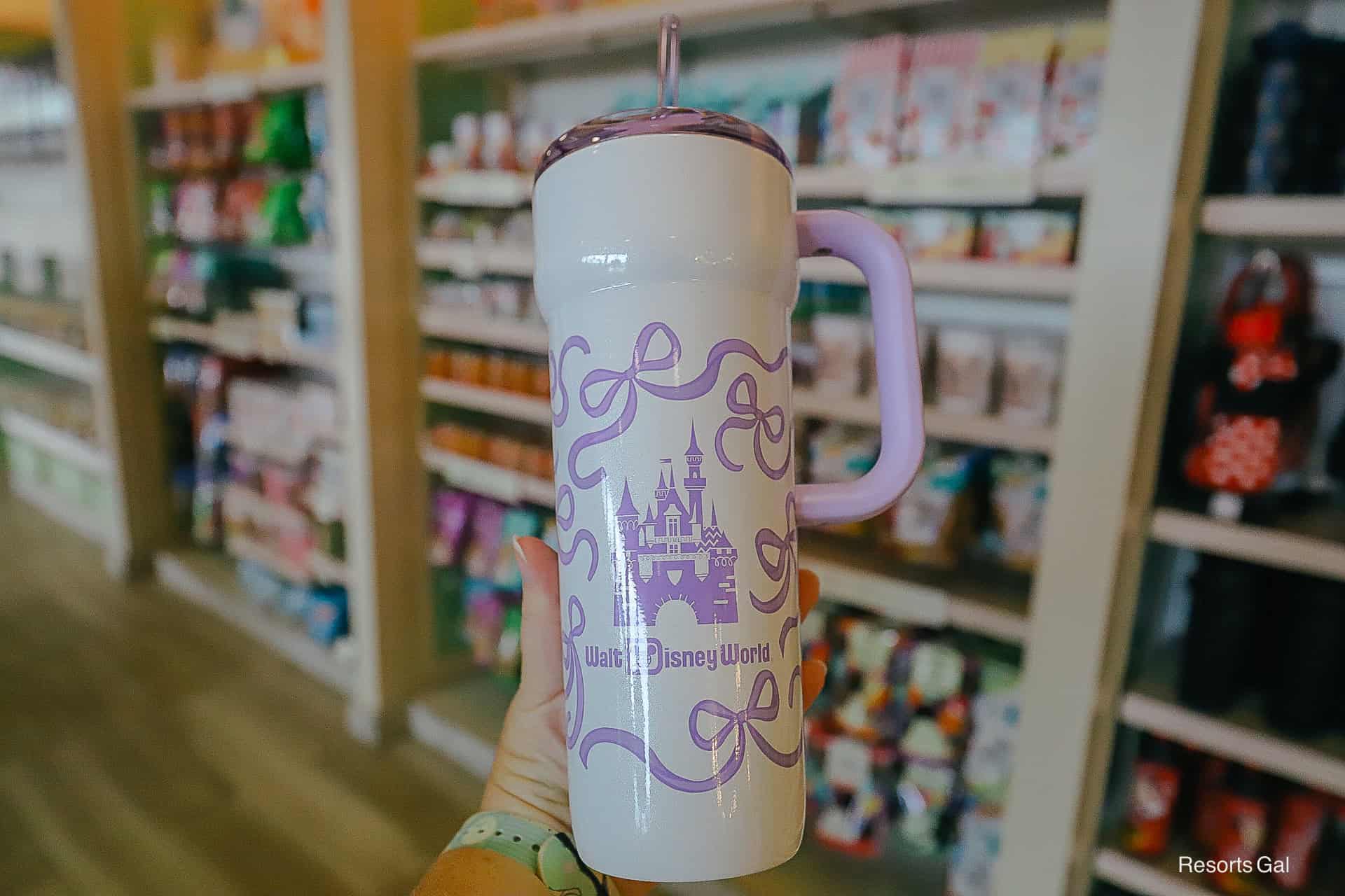 Lavender Disney Starbucks Castle Bow Tumbler Arrives at Disney World