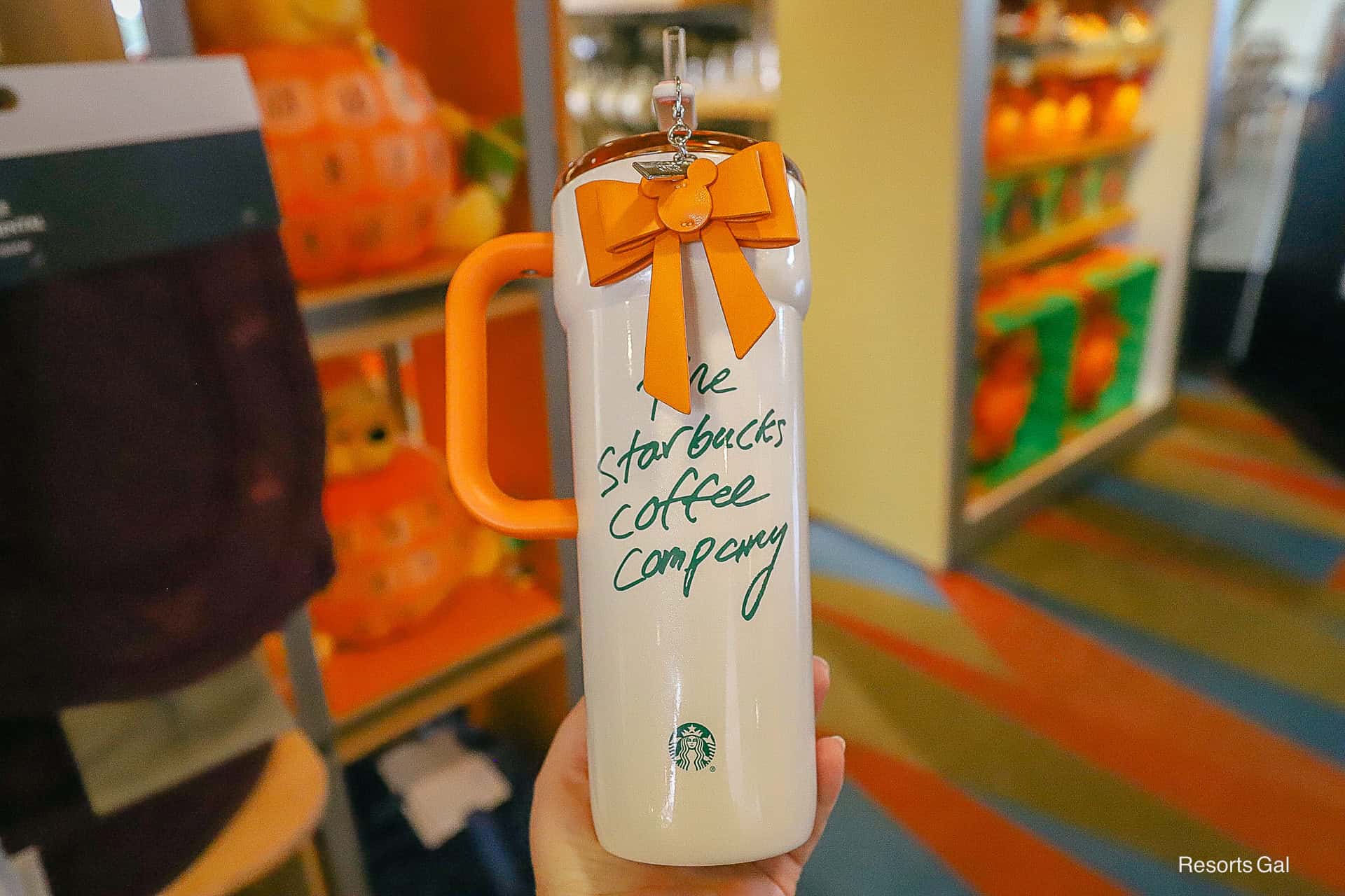 back of the Pumpkin Spice tumbler has print: The Starbucks Coffee Company
